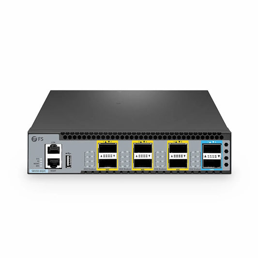 S8550-6Q2C, 8-Port Ethernet L3 Half-Width Switch, 6 x 40Gb QSFP+, with 2 x 100G QSFP28, Support MPLS&MLAG