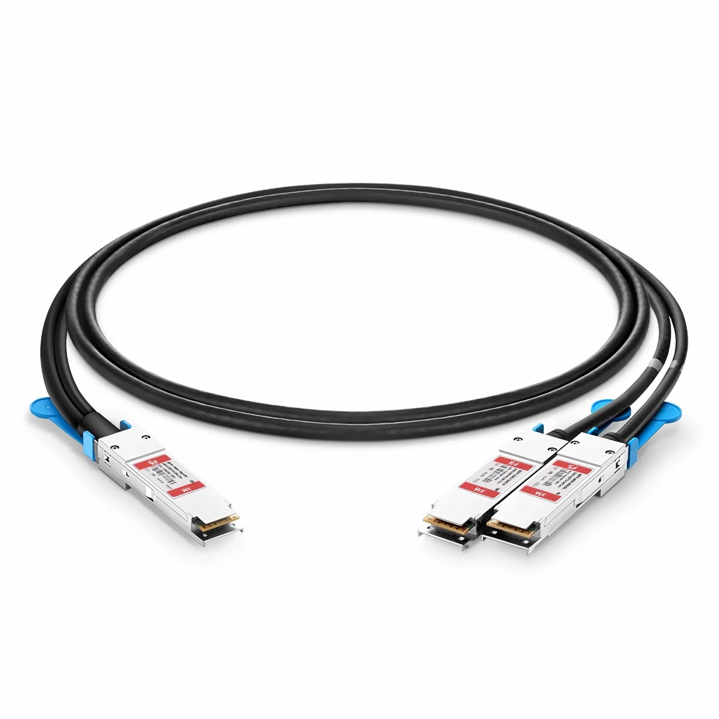 3m (10ft) Generic Compatible 200G QSFP56 4 x 50G PAM4 to 2 x 100G QSFP56 2 x 50G PAM4 Active Direct Attach Copper Breakout Cable