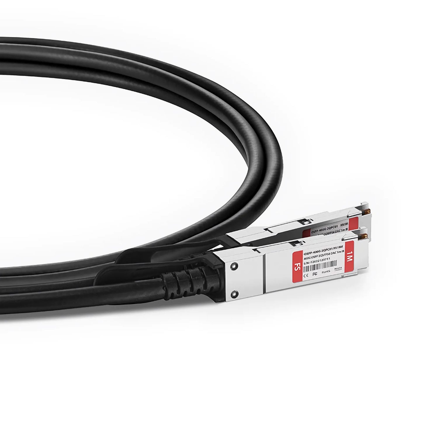 1.5m (5ft) NVIDIA/Mellanox MCP7Y60-H01A Compatible 400G OSFP 8 x 50G PAM4 Finned Top to 2 x 200G QSFP56 4 x 50G PAM4 InfiniBand HDR Passive Direct Attach Copper Breakout Cable for Quantum-2 Switches and ConnectX-6 HCA