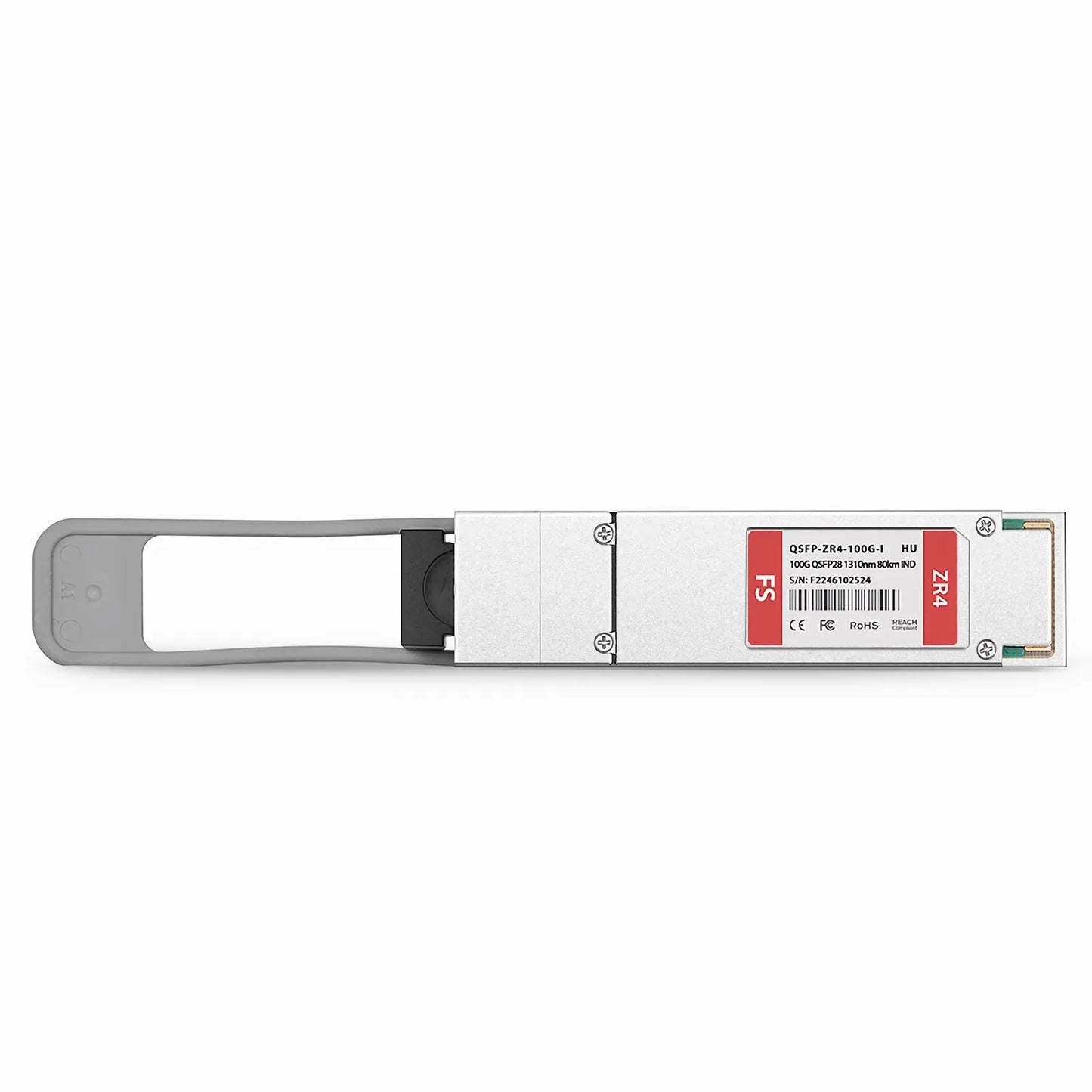 HW Compatible 100GBASE-ZR4 QSFP28 4 x 25G NRZ 1310nm 80km DOM Duplex LC/UPC SMF Optical Transceiver Module (Industrial)