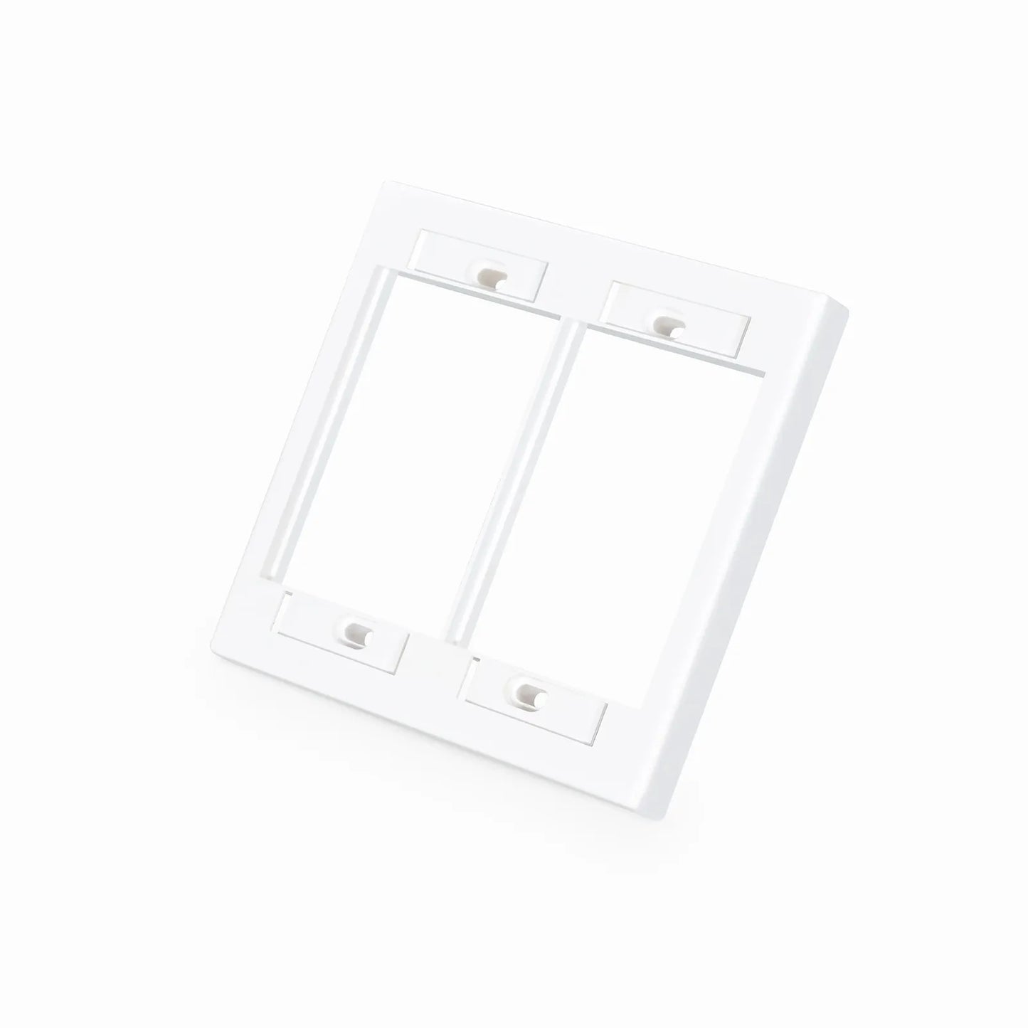 Dual-Gang MOS Faceplate Frame, White