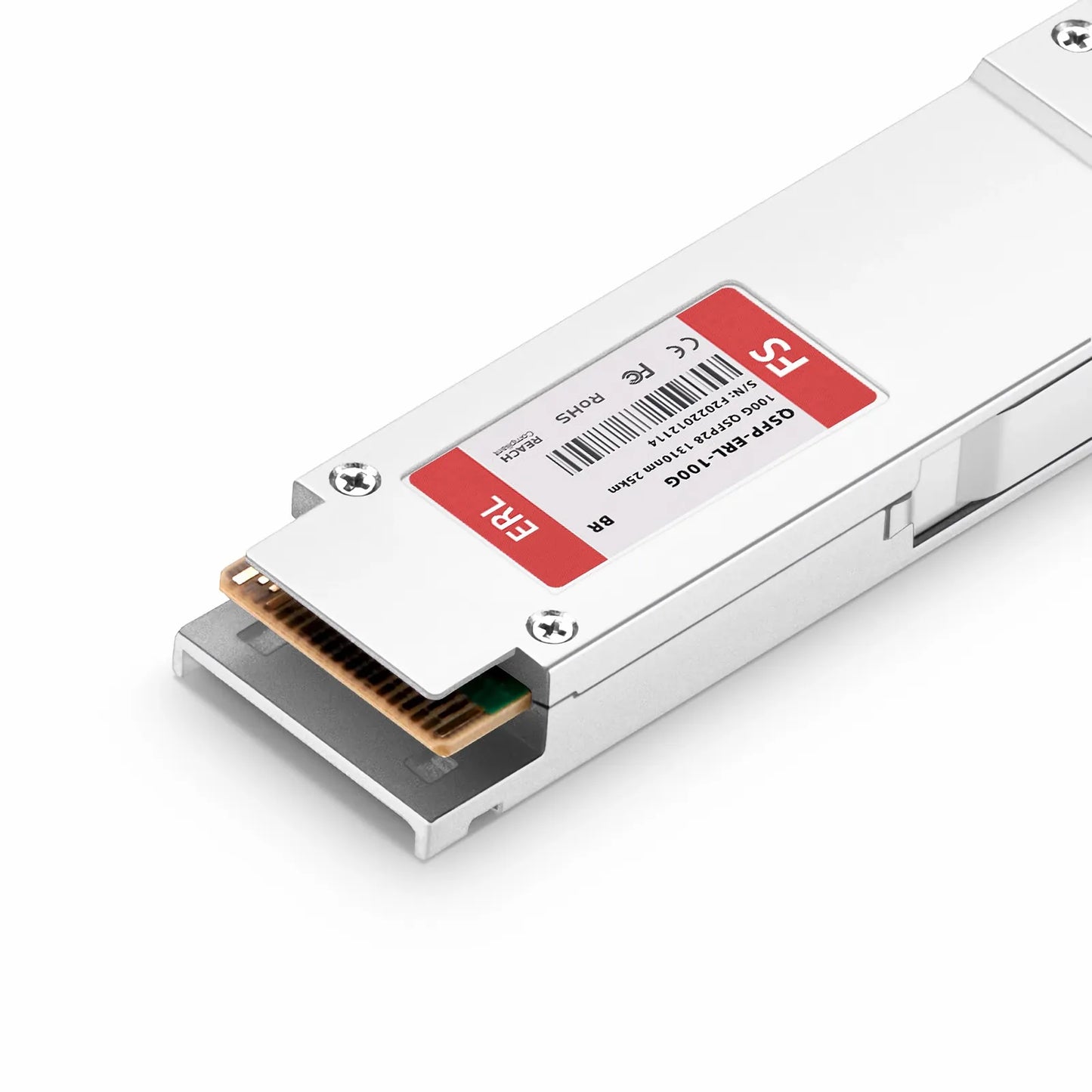 Brocade Compatible 100GBASE-ERL QSFP28 Single Lambda 4 x 25G NRZ 1310nm 25km DOM Duplex LC/UPC SMF Optical Transceiver Module