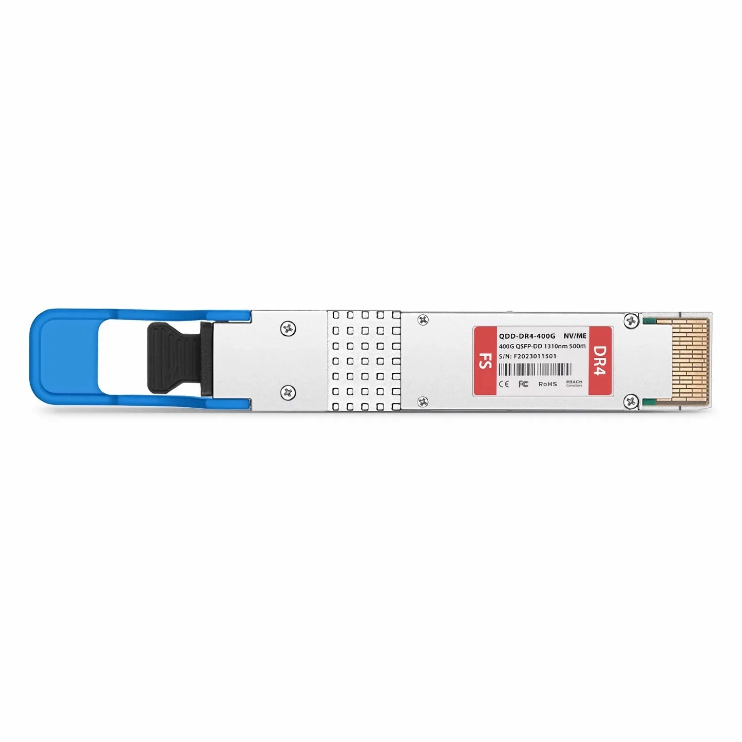NVIDIA/Mellanox MMS1V00-WM Compatible 400GBASE-DR4 QSFP-DD 8 x 50G PAM4 1310nm 500m DOM MPO-12/APC SMF Ethernet Optical Transceiver Module, Breakout to 4 × 100G-DR