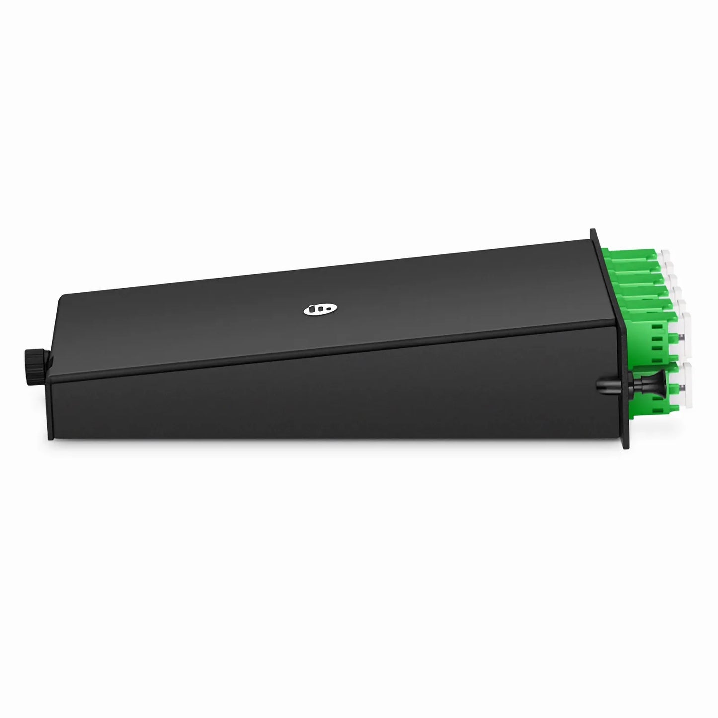 FHD™ LC Splice Cassette with Pigtails, 24 Fibers OS2 Single Mode, 12 x LC APC Duplex (Green), 0.3dB Max.