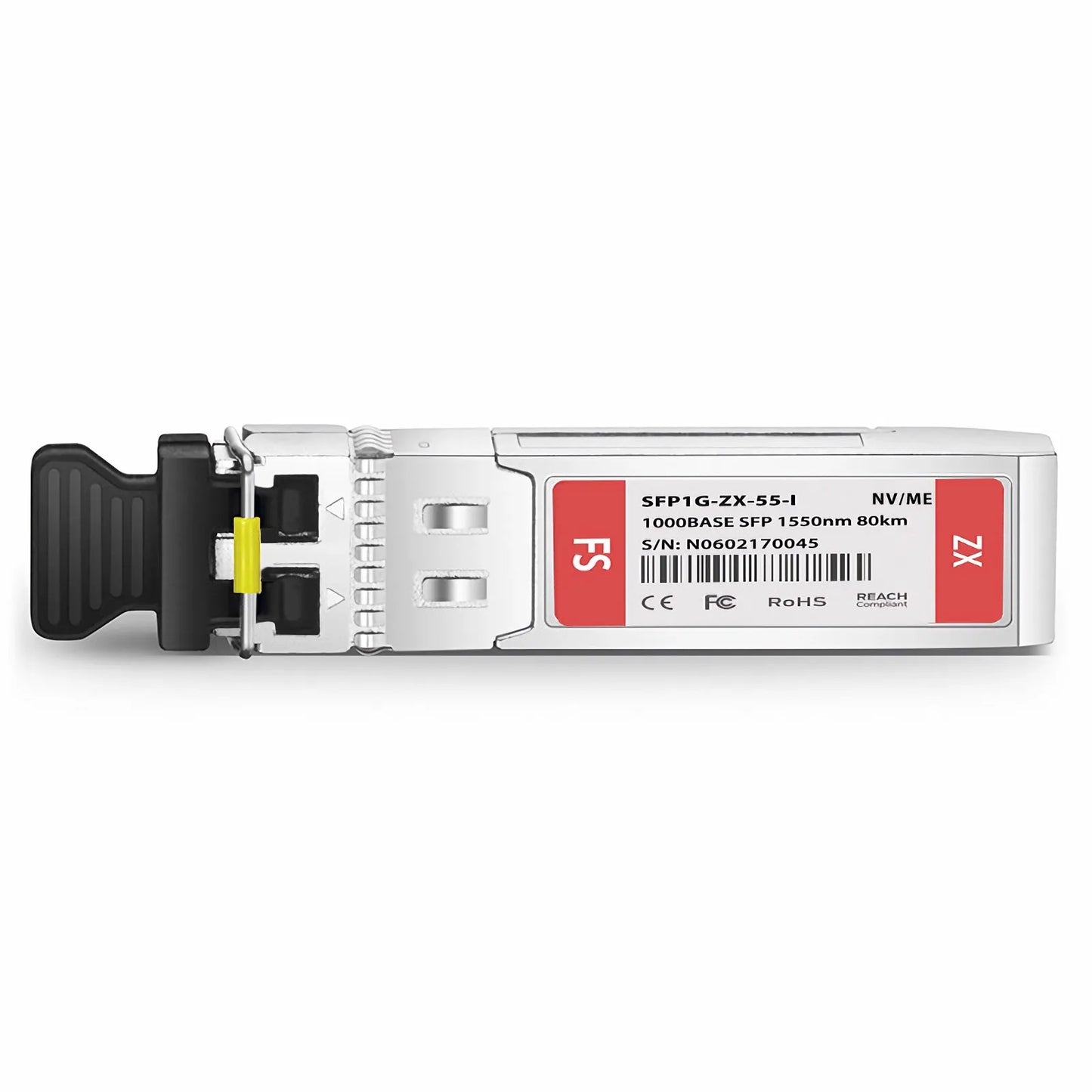 NVIDIA/Mellanox Compatible 1000BASE-ZX SFP 1550nm 80km DOM Duplex LC/UPC SMF Ethernet Optical Transceiver Module (Industrial)