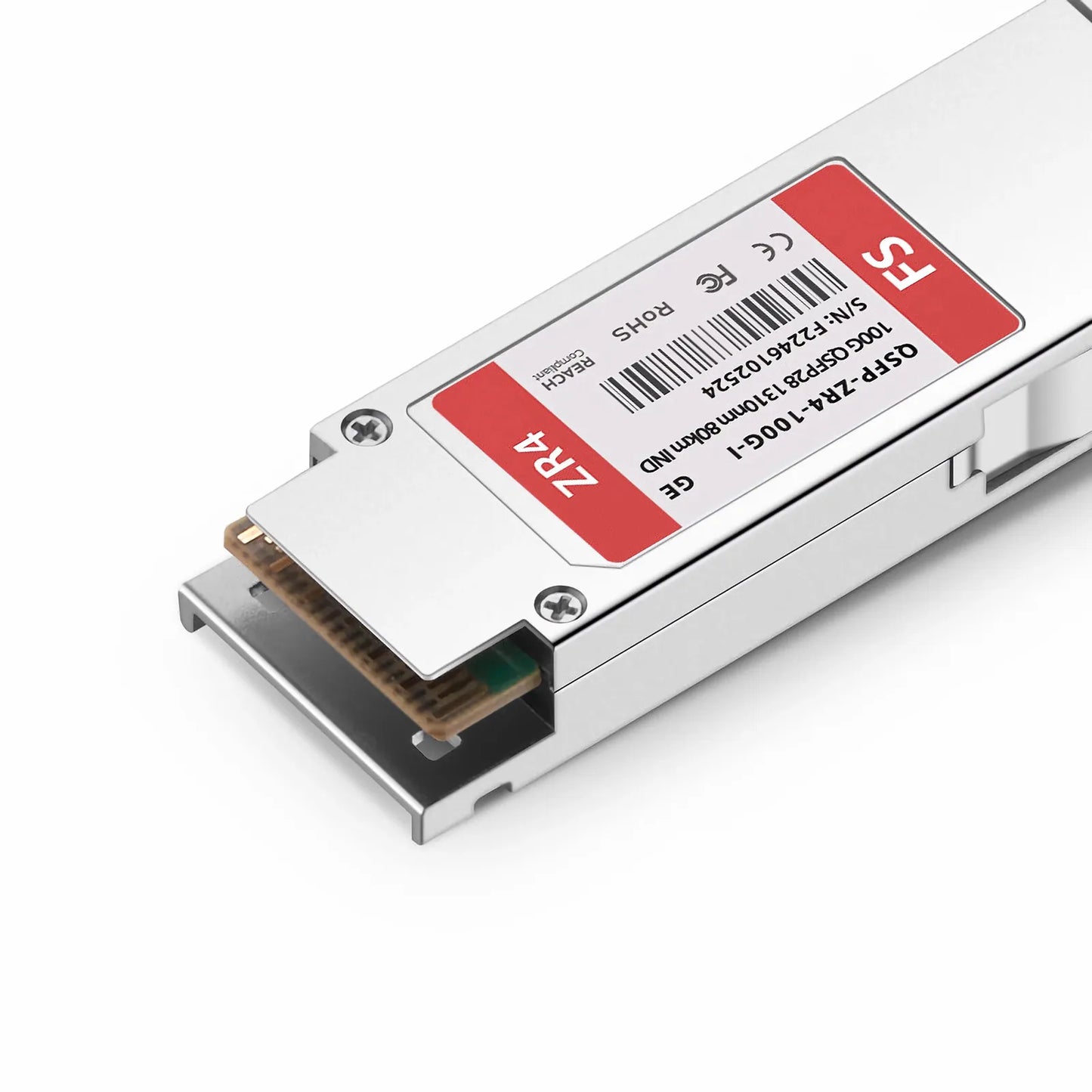 Generic Compatible 100GBASE-ZR4 QSFP28 4 x 25G NRZ 1310nm 80km DOM Duplex LC/UPC SMF Optical Transceiver Module (Industrial)