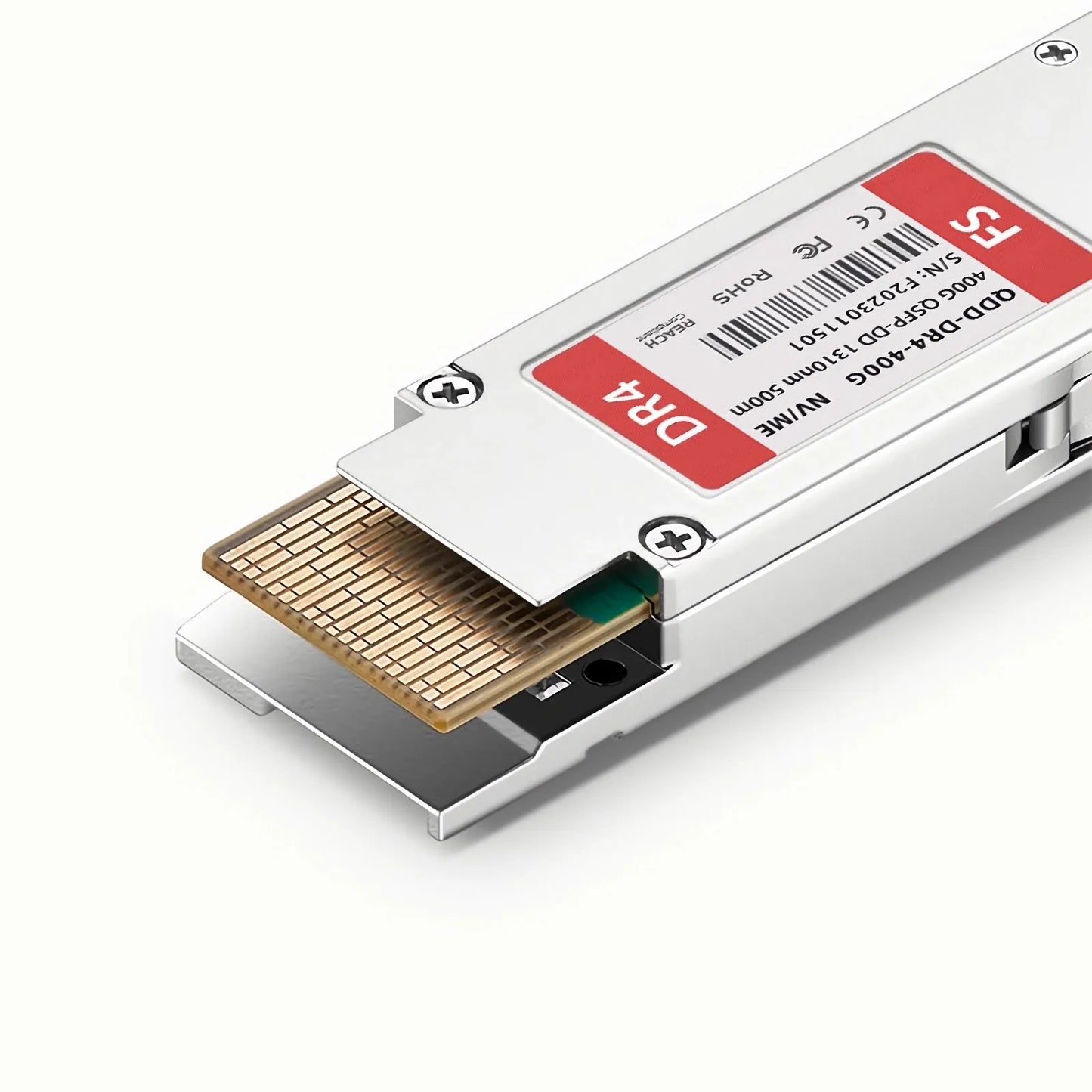 NVIDIA/Mellanox MMS1V00-WM Compatible 400GBASE-DR4 QSFP-DD 8 x 50G PAM4 1310nm 500m DOM MPO-12/APC SMF Ethernet Optical Transceiver Module, Breakout to 4 × 100G-DR