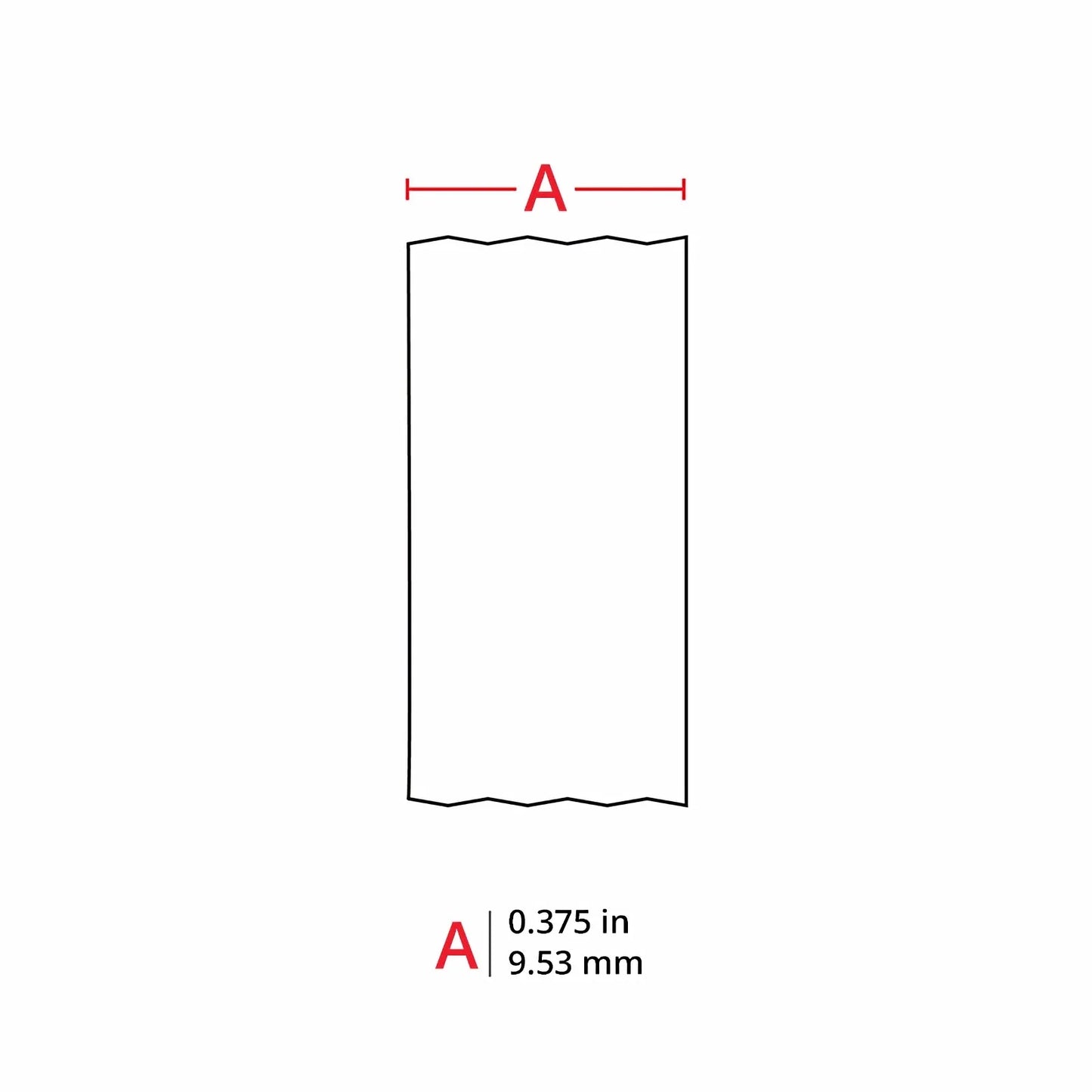 0.375in.W x 252in.L Panel/Surface Labels with Ribbon for M210 and M211 Printers, Continuous Label/Cartridge, White on Red