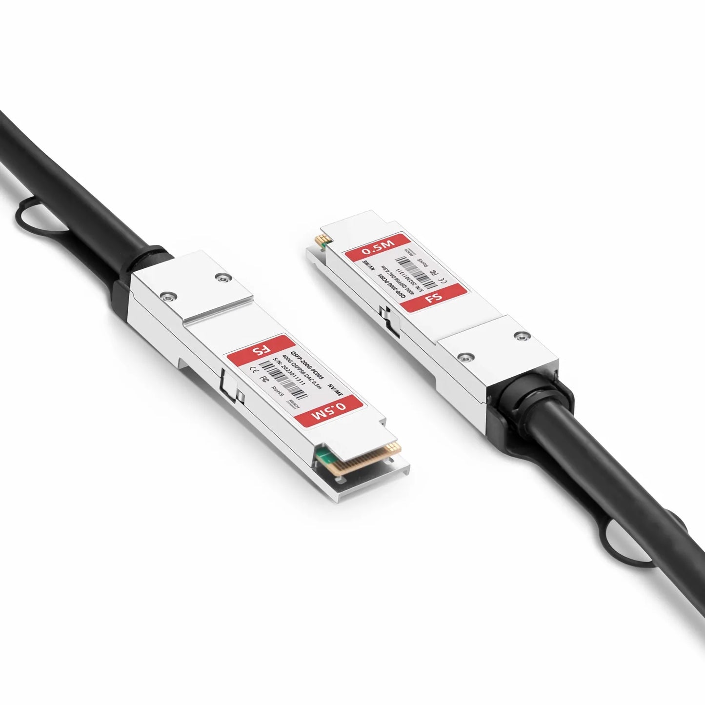 0.5m (2ft) NVIDIA/Mellanox MCP1650-V00AE30 Compatible 200G QSFP56 4 x 50G PAM4 Ethernet Passive Direct Attach Copper Twinax Cable for DGX Spark Dual-System Interconnect