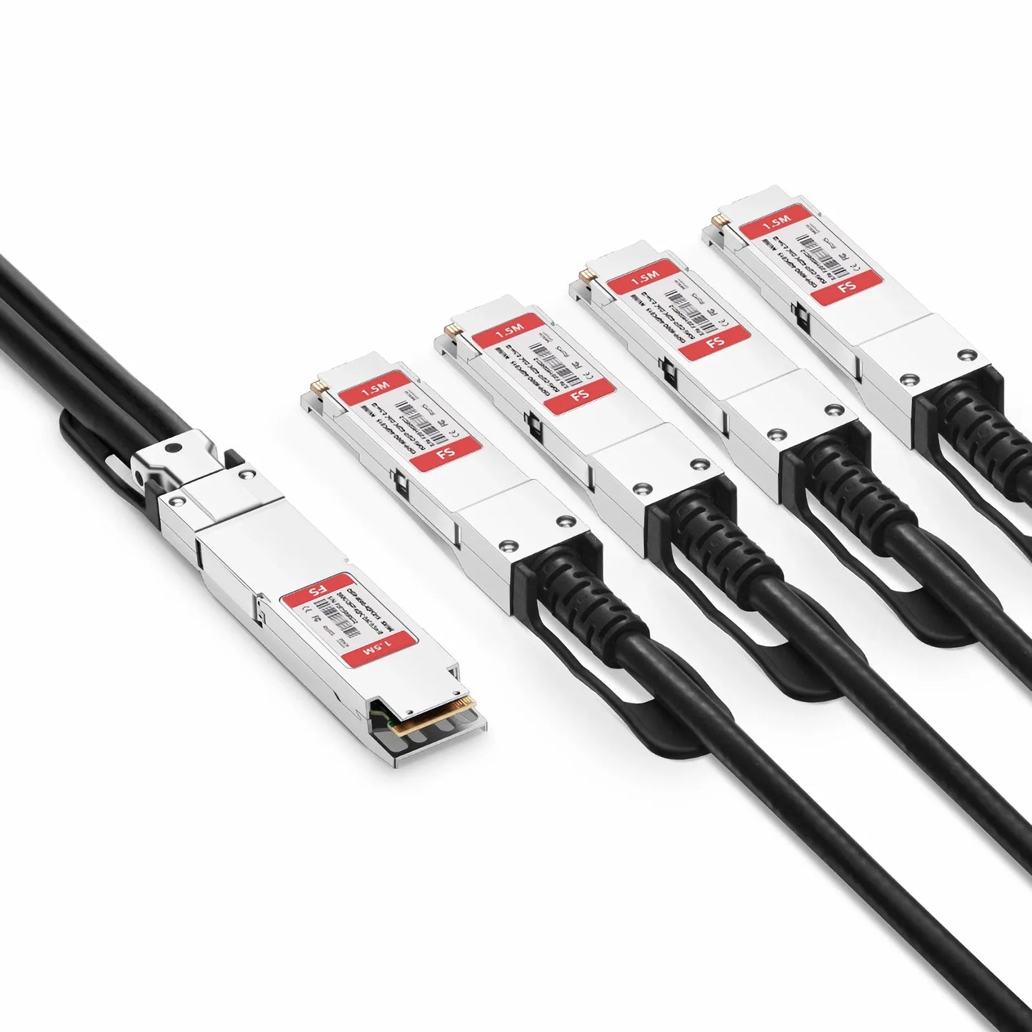 1.5m (5ft) NVIDIA/Mellanox MCP7Y40-N01A Compatible 800G OSFP 8 x 100G PAM4 Finned Top to 4 x 200G QSFP112 2 x 100G PAM4 InfiniBand NDR Passive Direct Attach Copper Breakout Cable for Quantum-2 Switches and ConnectX-7 HCA