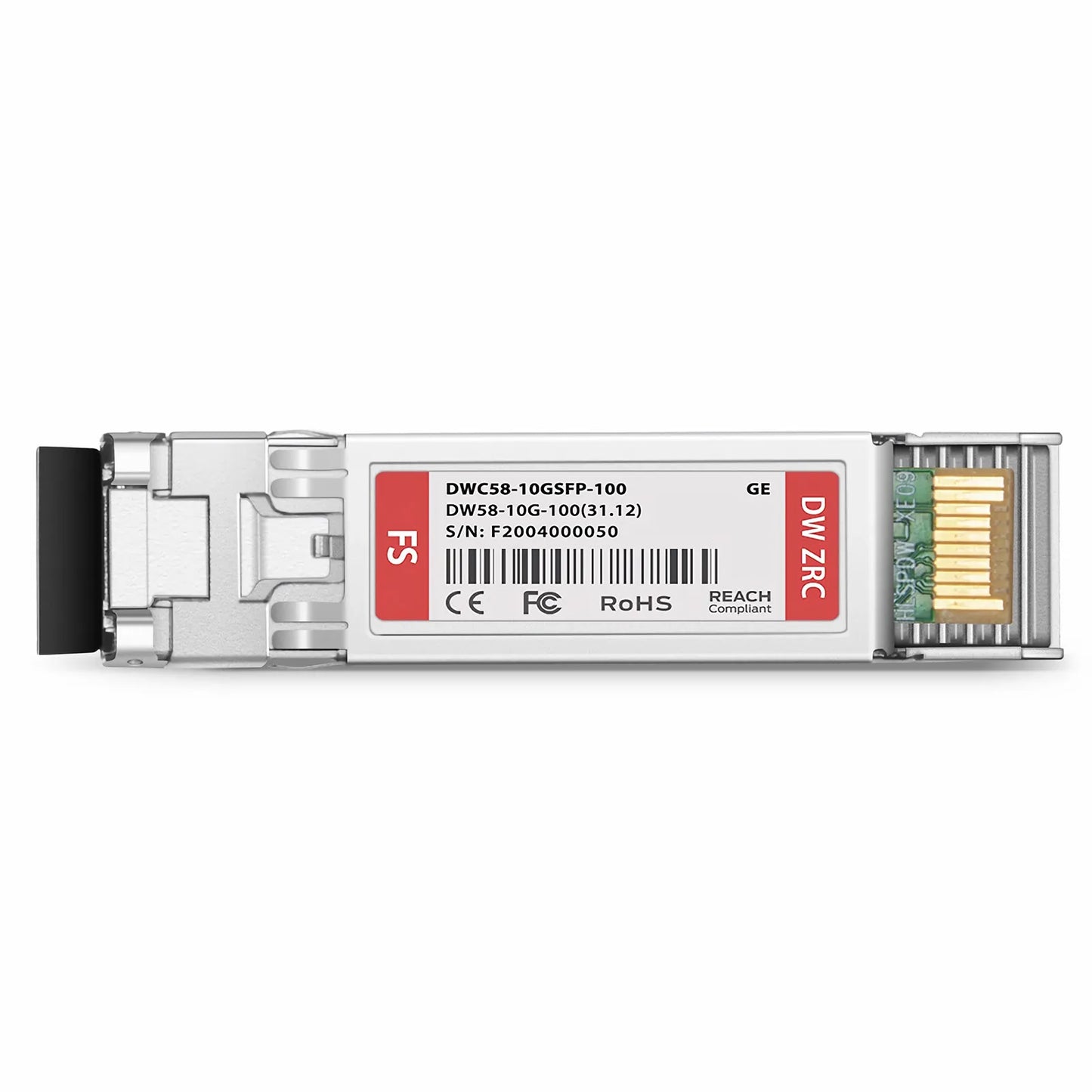 Generic C58 Compatible SFP+ 10G DWDM 1531.12nm 100GHz 100km DOM Duplex LC/UPC SMF Optical Transceiver Module for Transmission