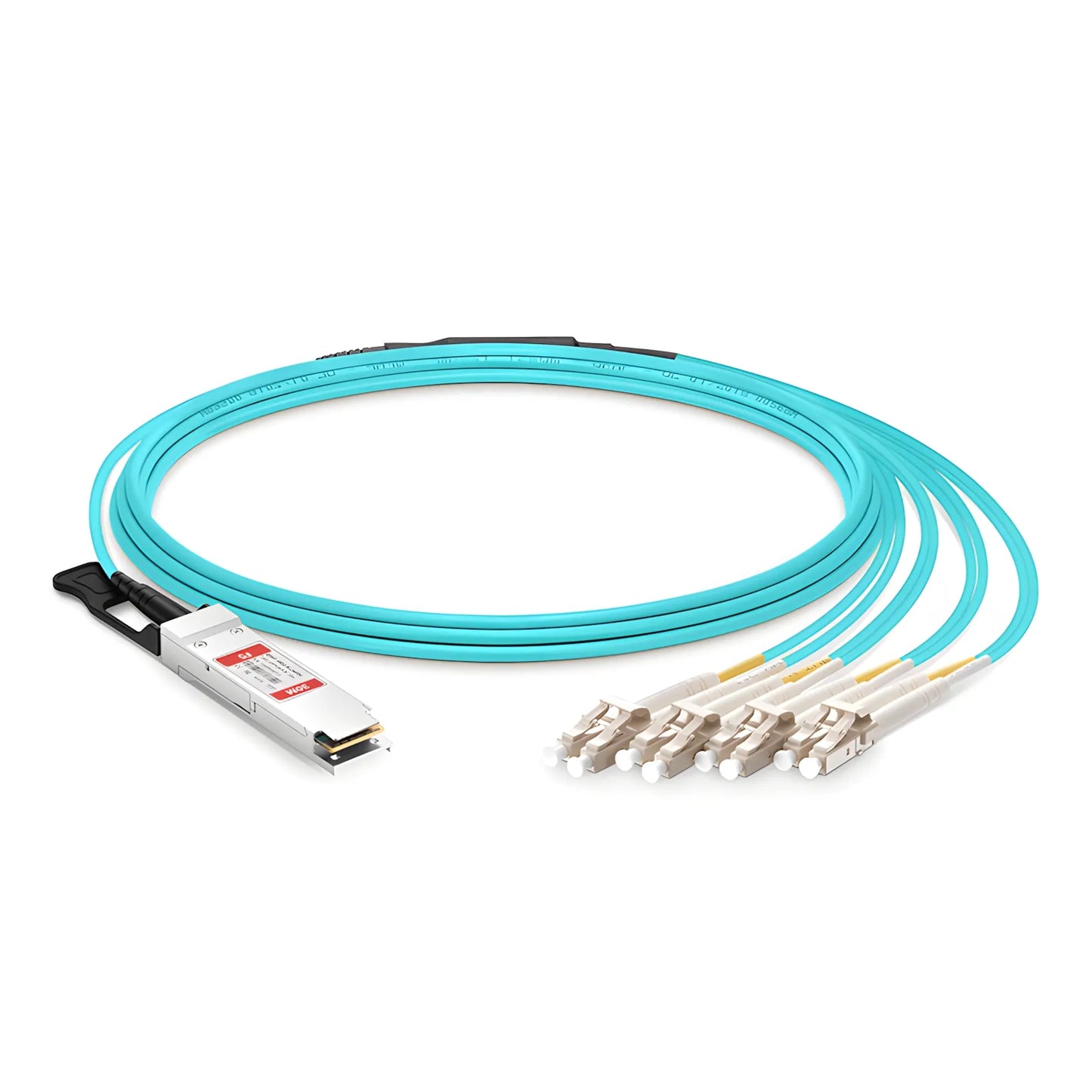 30m (98ft) Cisco Compatible 100G QSFP28 4 x 25G NRZ to 4 Duplex LC 25G NRZ Active Optical Breakout Cable