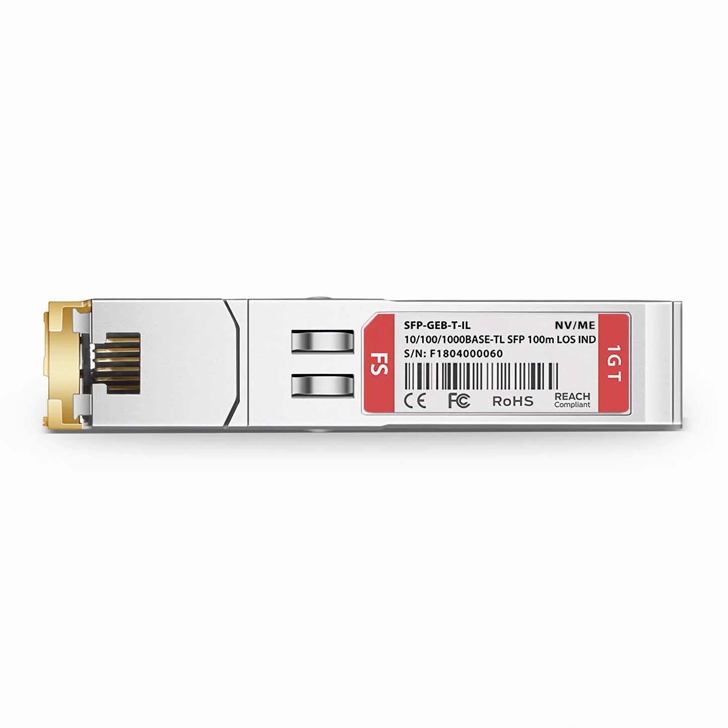 NVIDIA/Mellanox Compatible 10/100/1000BASE-T SFP SGMII Copper 100m RJ-45 Ethernet Industrial Transceiver Module (LOS)
