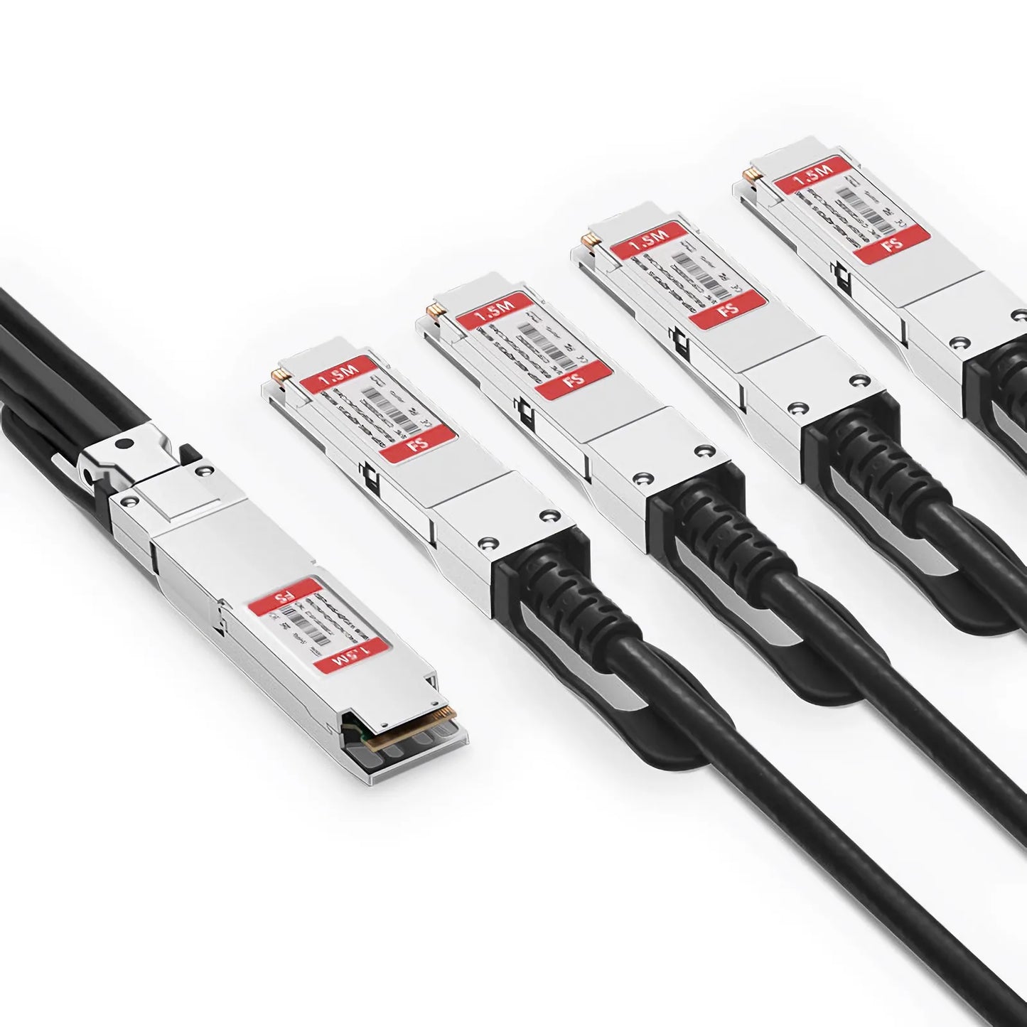 1.5m (5ft) NVIDIA/Mellanox MCP7Y70-H01A Compatible 400G OSFP 8 x 50G PAM4 Finned Top to 4 x 100G QSFP56 2 x 50G PAM4 InfiniBand HDR Passive Direct Attach Copper Breakout Cable for Quantum-2 Switches and ConnectX-6 HCA