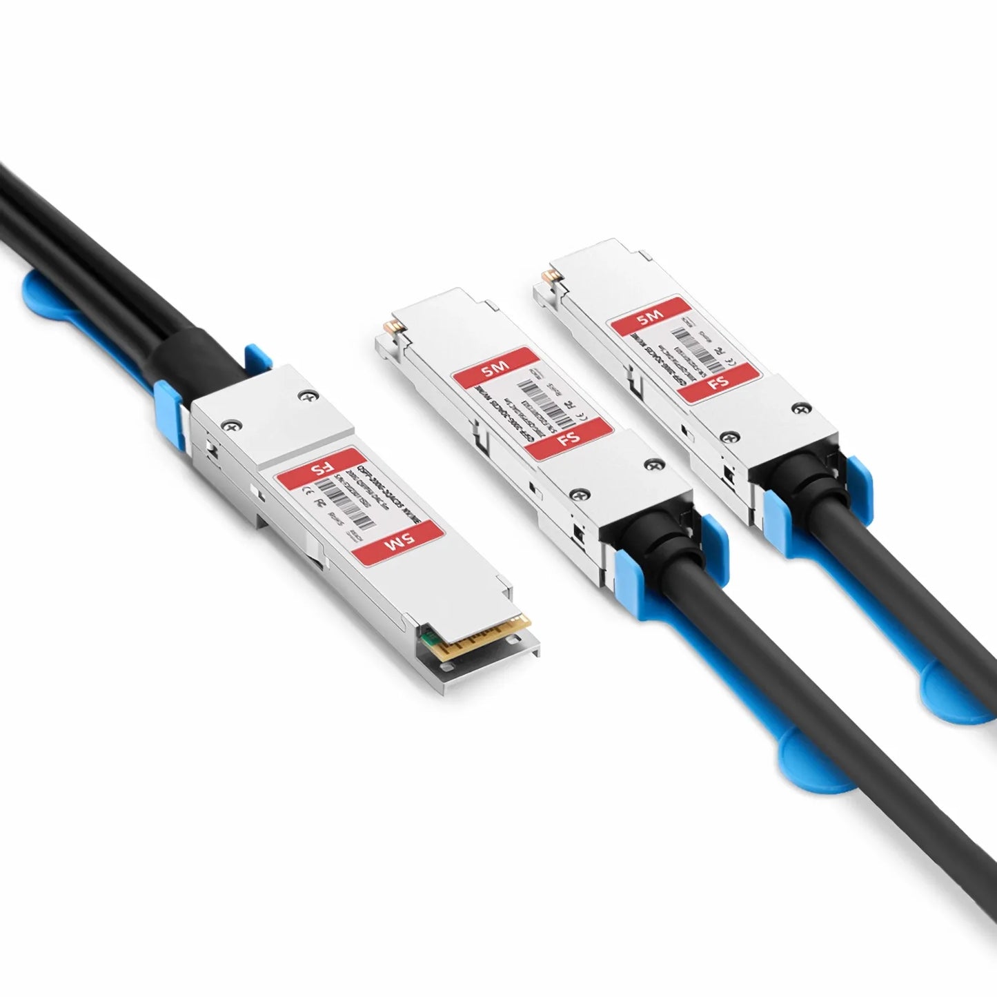 5m (16ft) NVIDIA/Mellanox MCA7J50-H005R Compatible 200G QSFP56 4 x 50G PAM4 to 2 x 100G QSFP56 2 x 50G PAM4 Etherne Active Direct Attach Copper Breakout Cable
