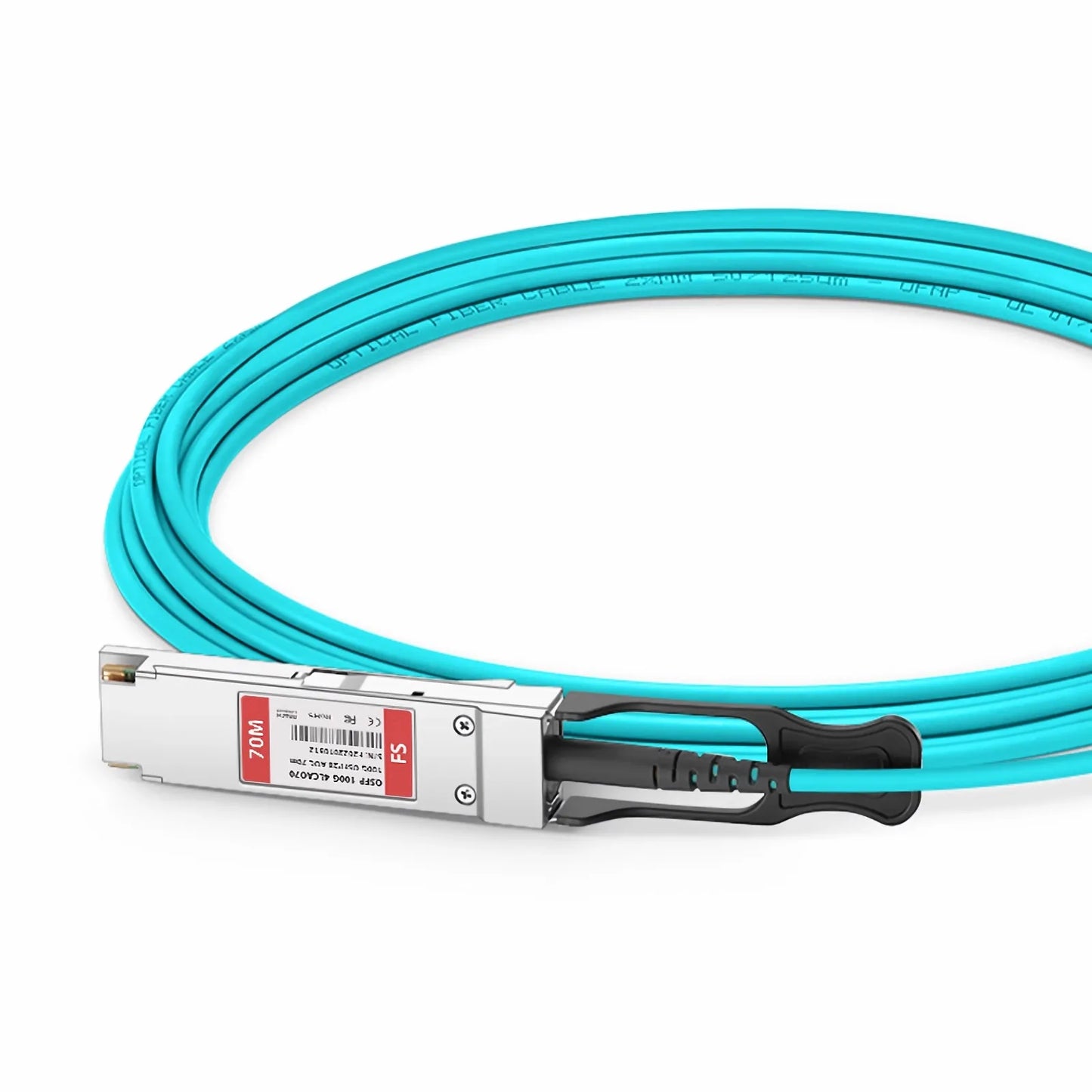 70m (230ft) Cisco Compatible 100G QSFP28 4 x 25G NRZ to 4 Duplex LC 25G NRZ Active Optical Breakout Cable