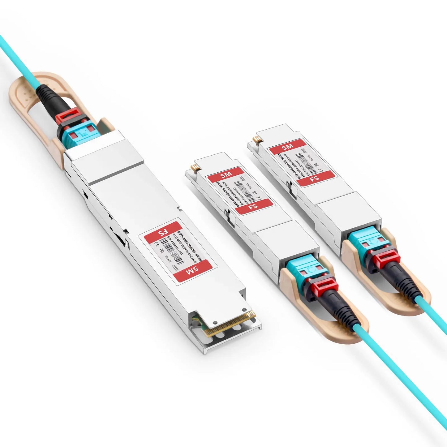 5m (16ft) NVIDIA/Mellanox MFA7U10-H005 Compatible 400G OSFP 8 x 50G PAM4 Finned Top to 2 x 200G QSFP56 4 x 50G PAM4 InfiniBand HDR Active Optical Breakout Cable for Quantum-2 Switches and ConnectX-6 HCA