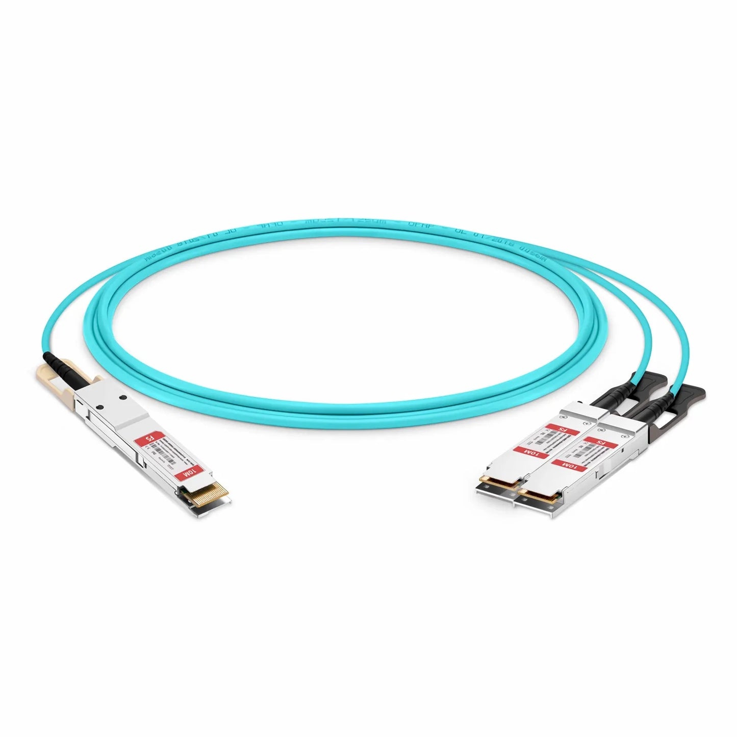 10m (33ft) NVIDIA/Mellanox Compatible 200G QSFP-DD 8 x 25G NRZ to 2 x 100G QSFP28 4 x 25G NRZ Ethernet Active Optical Breakout Cable