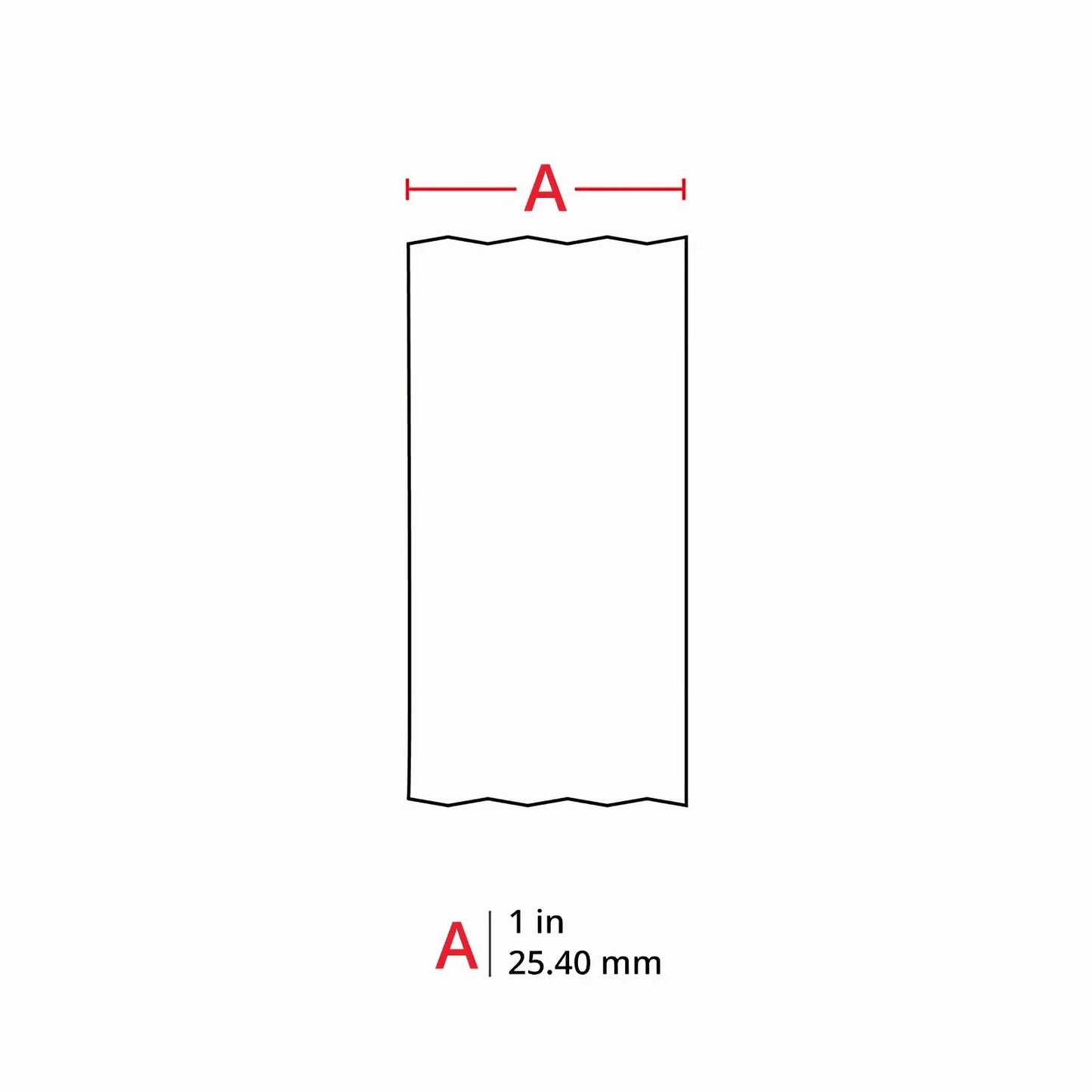 1in.W x 600in.L Panel/Surface Labels for M611 Printer, Continuous Label/Roll, Black on White