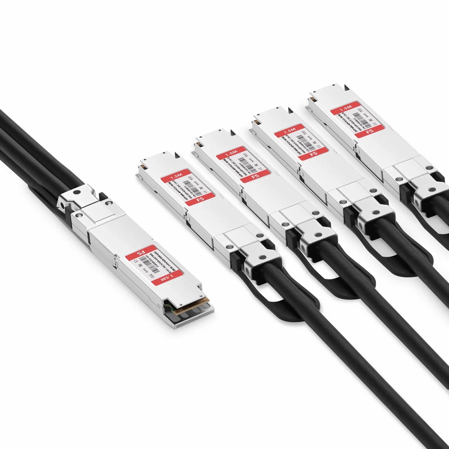 1.5m (5ft) NVIDIA/Mellanox MCP7Y50-N01A Compatible 800G OSFP 8 x 100G PAM4 Finned Top to 4 x 200G OSFP 2 x 100G PAM4 Flat Top InfiniBand NDR Passive Direct Attach Copper Breakout Cable for Quantum-2 Switches and ConnectX-7 HCA