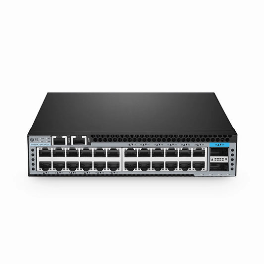 S5850C-24XMG2C, 24-Port Ethernet L3 Half-width Switch, 24 x 10GBase-T/Multi-Gigabit, with 2 x 100Gb QSFP28 Uplinks, AV over IP, Support MLAG