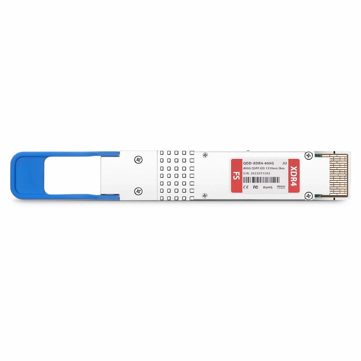 Juniper Networks QDD-4X100G-FR Compatible 400GBASE-XDR4 QSFP-DD 8 x 50G PAM4 1310nm 2km DOM MPO-12/APC SMF Optical Transceiver Module, Breakout to 4 x 100G-FR