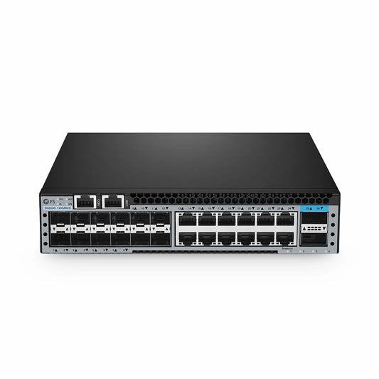 S5850C-12XMS2C, 12-Port Ethernet L3 Half-width Switch, 12 x 10Gb SFP+, 12 x 10GBase-T/Multi-Gigabit, with 2 x 100Gb QSFP28 Uplinks, AV over IP, Support MLAG