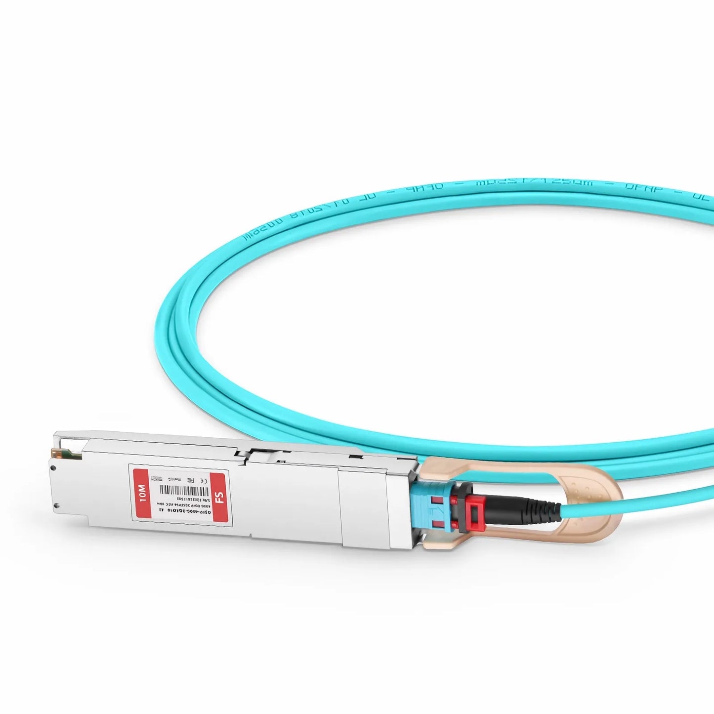 10m (33ft) Arista Networks Compatible 400G OSFP 8 x 50G PAM4 Finned Top to 2 x 200G QSFP56 4 x 50G PAM4 Active Optical Breakout Cable
