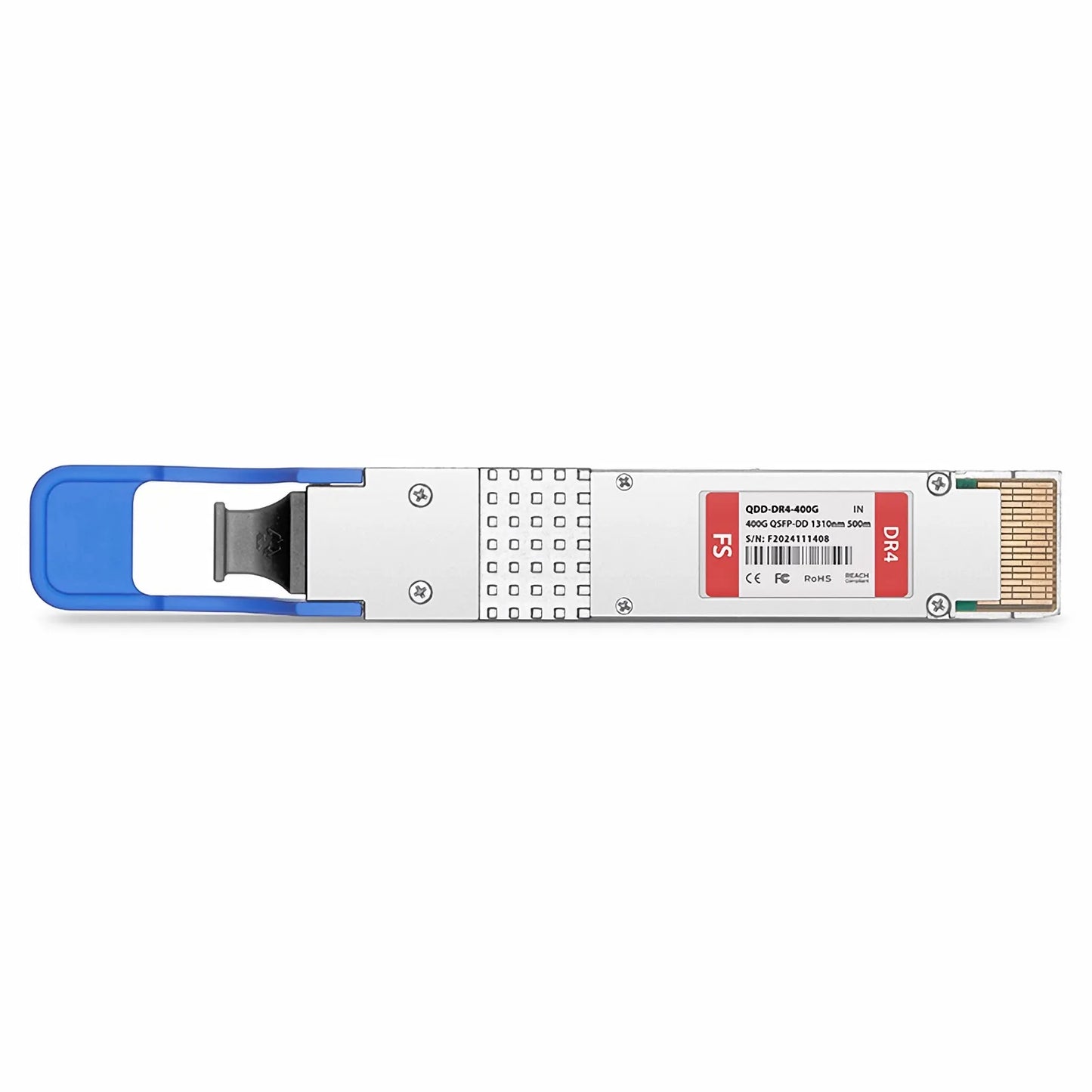 Intel Compatible 400GBASE-DR4 QSFP-DD 8 x 50G PAM4 1310nm 500m DOM MPO-12/APC SMF Optical Transceiver Module, Breakout to 4 x 100G-DR
