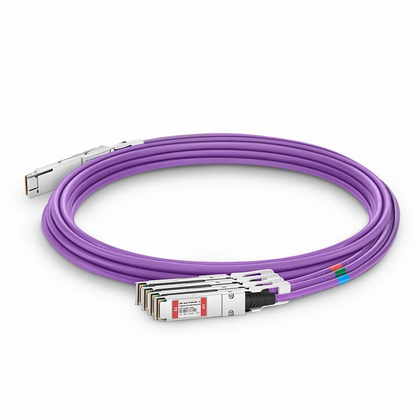 3m (10ft) Arista Networks Compatible 400G QSFP-DD 8 x 50G PAM4 to 4 x 100G QSFP28 4 x 25G NRZ Active Electrical Breakout Cable