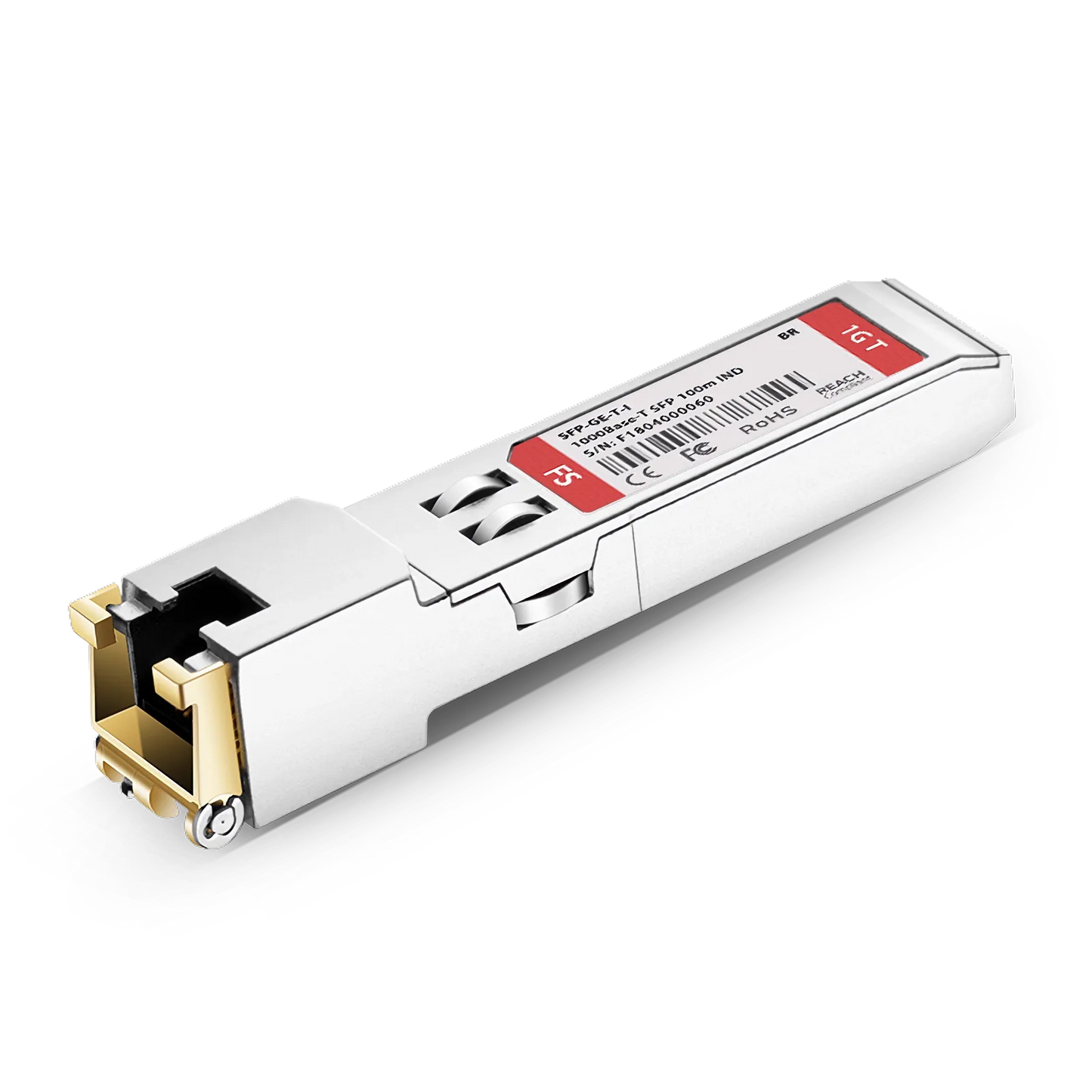 Brocade Compatible 1000BASE-T SFP Copper 100m RJ-45 Transceiver Module (Industrial)