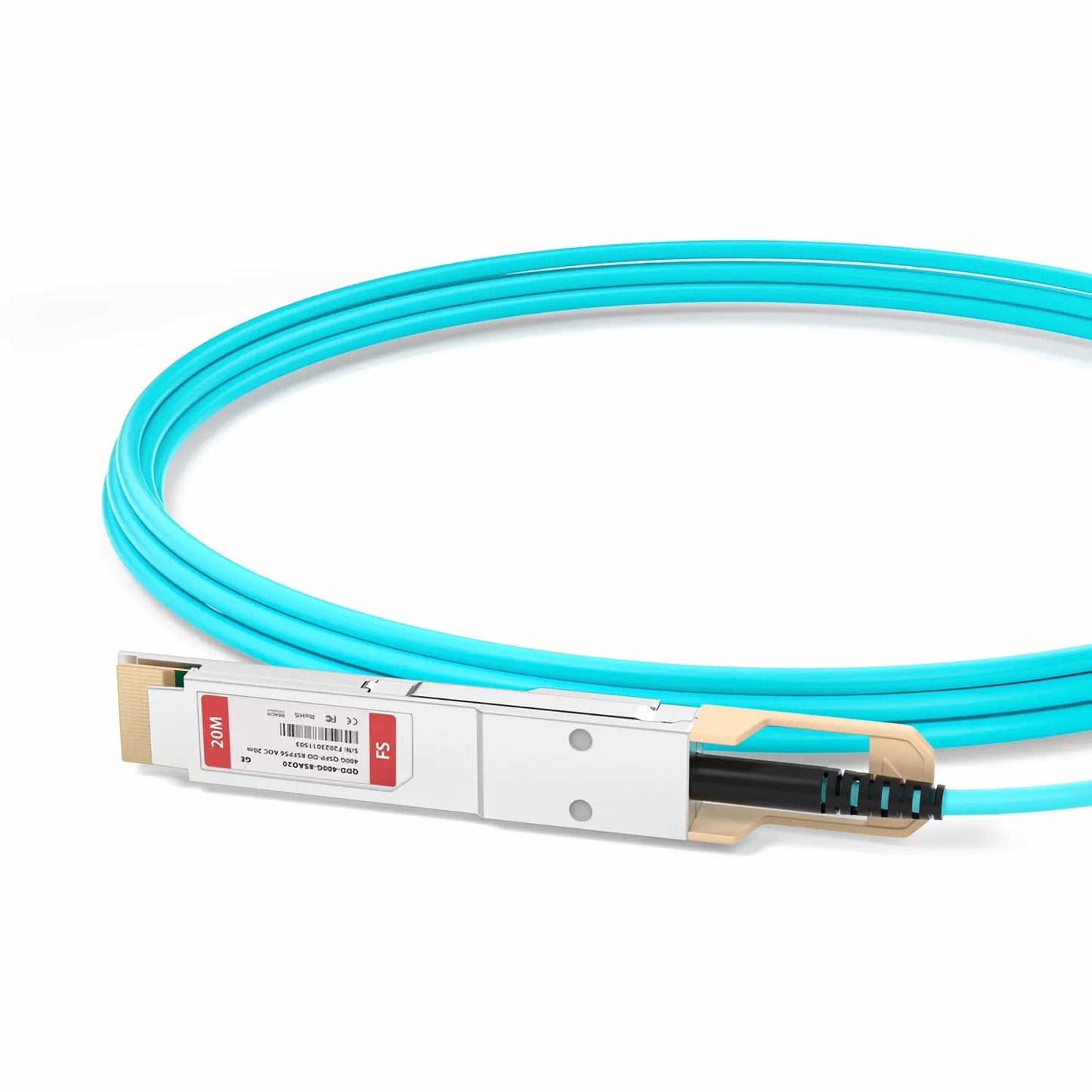 20m (66ft) Generic Compatible 400G QSFP-DD 8 x 50G PAM4 to 8 x 50G SFP56 25G NRZ Active Optical Breakout Cable