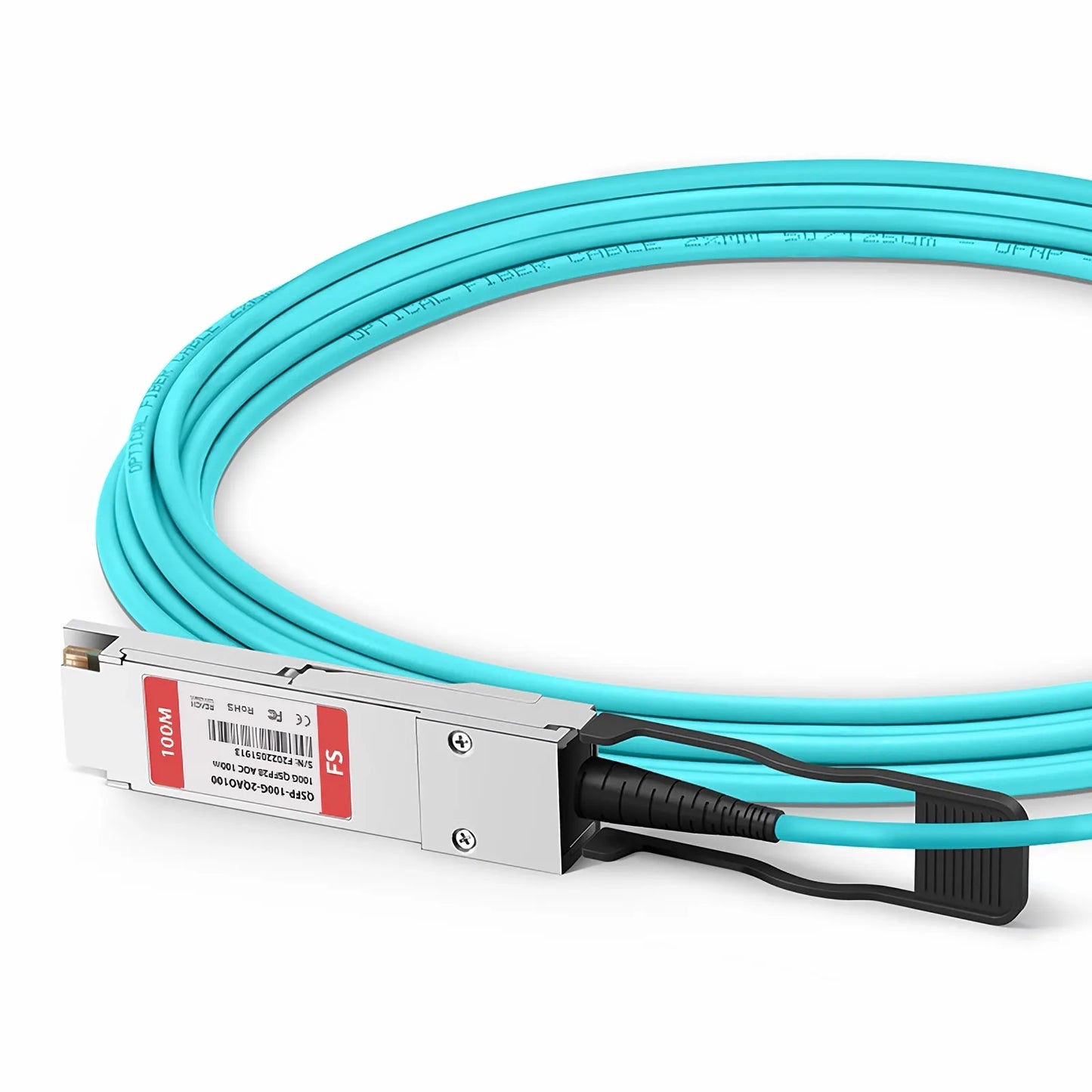 100m (328ft) Cisco Compatible 100G QSFP28 4 x 25G NRZ to 2 x 50G QSFP28 2 x 25G NRZ Active Optical Breakout Cable