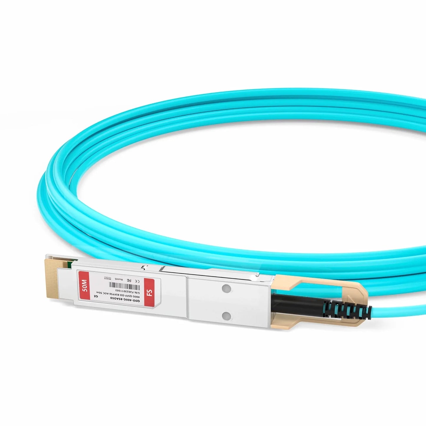 50m (164ft) Generic Compatible 400G QSFP-DD 8 x 50G PAM4 to 8 x 50G SFP56 25G NRZ Active Optical Breakout Cable