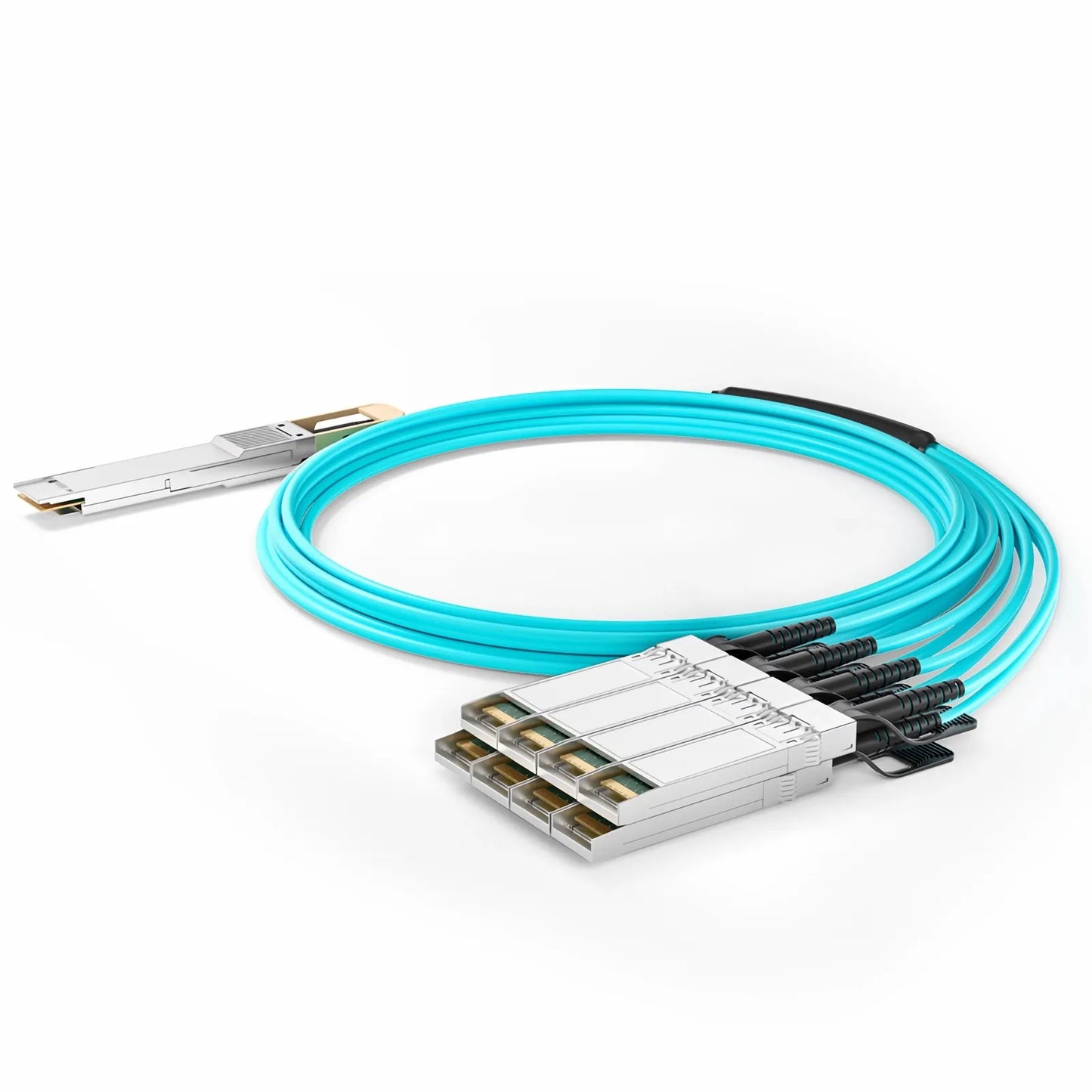 50m (164ft) Generic Compatible 400G QSFP-DD 8 x 50G PAM4 to 8 x 50G SFP56 25G NRZ Active Optical Breakout Cable