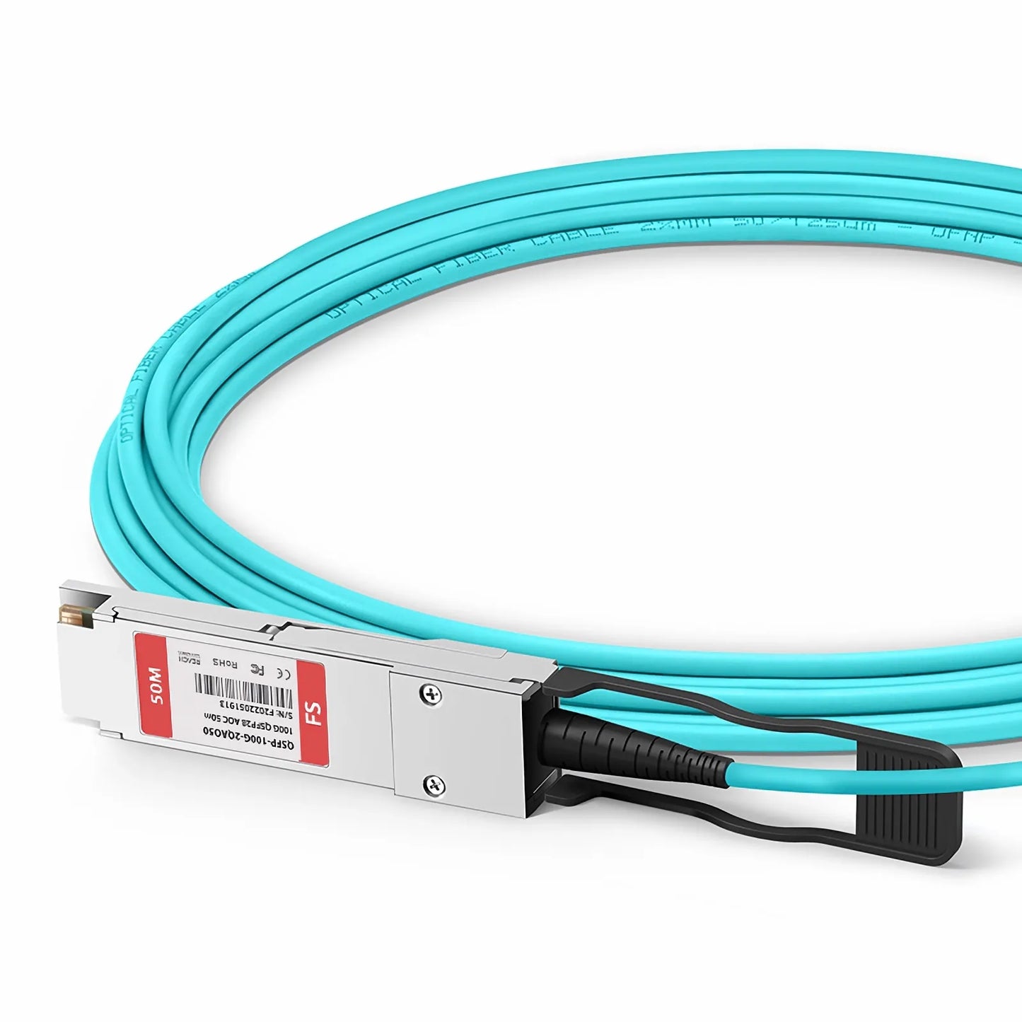 50m (164ft) Cisco Compatible 100G QSFP28 4 x 25G NRZ to 2 x 50G QSFP28 2 x 25G NRZ Active Optical Breakout Cable
