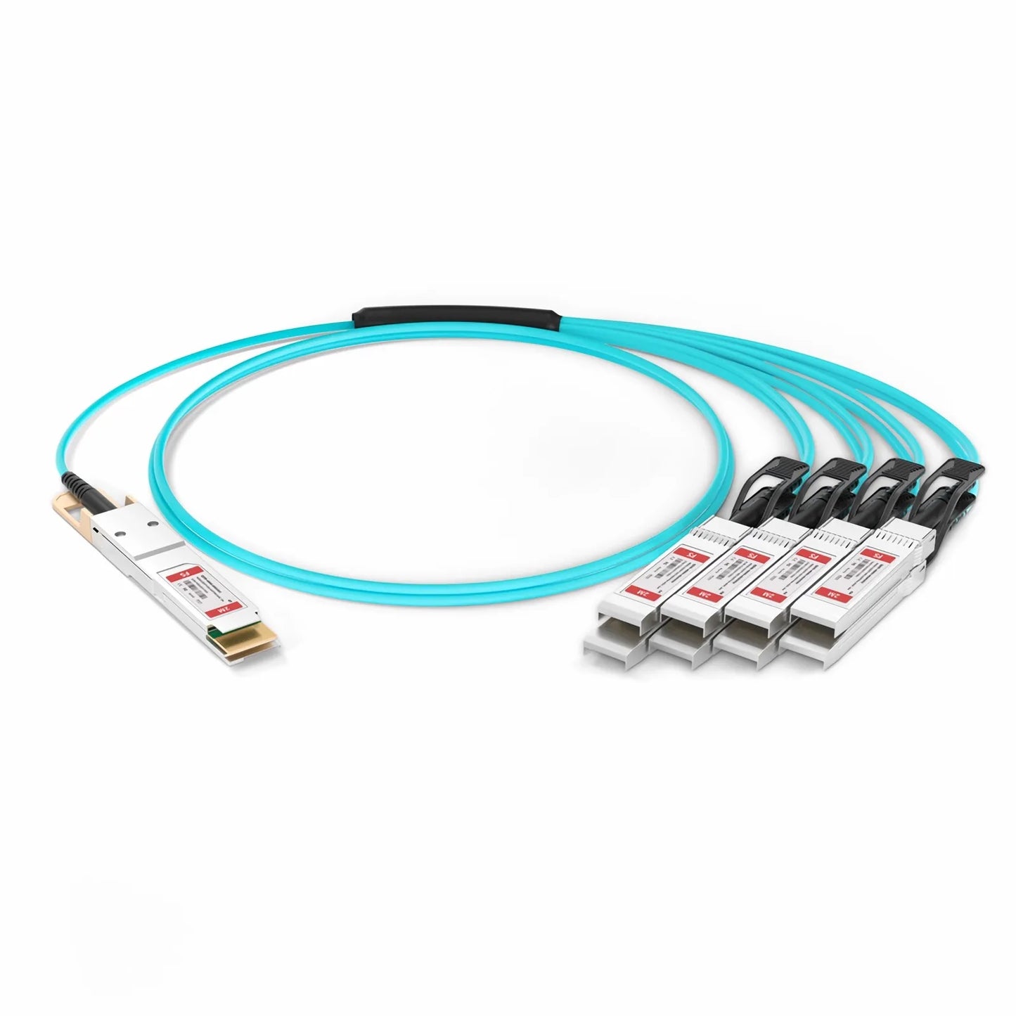 2m (7ft) Generic Compatible 400G QSFP-DD 8 x 50G PAM4 to 8 x 50G SFP56 25G NRZ Active Optical Breakout Cable