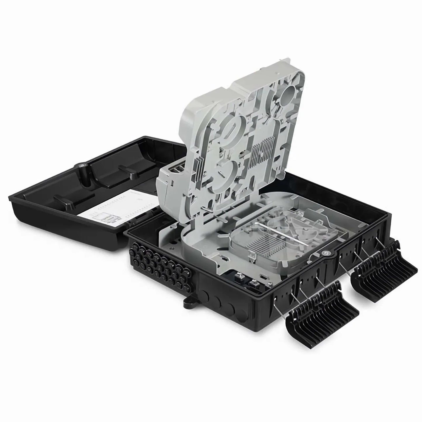 24 Fibers Optic Distribution Box, SC A/U and LC A/U, Plastic, Wall/Pole Mount, Indoor and Outdoor
