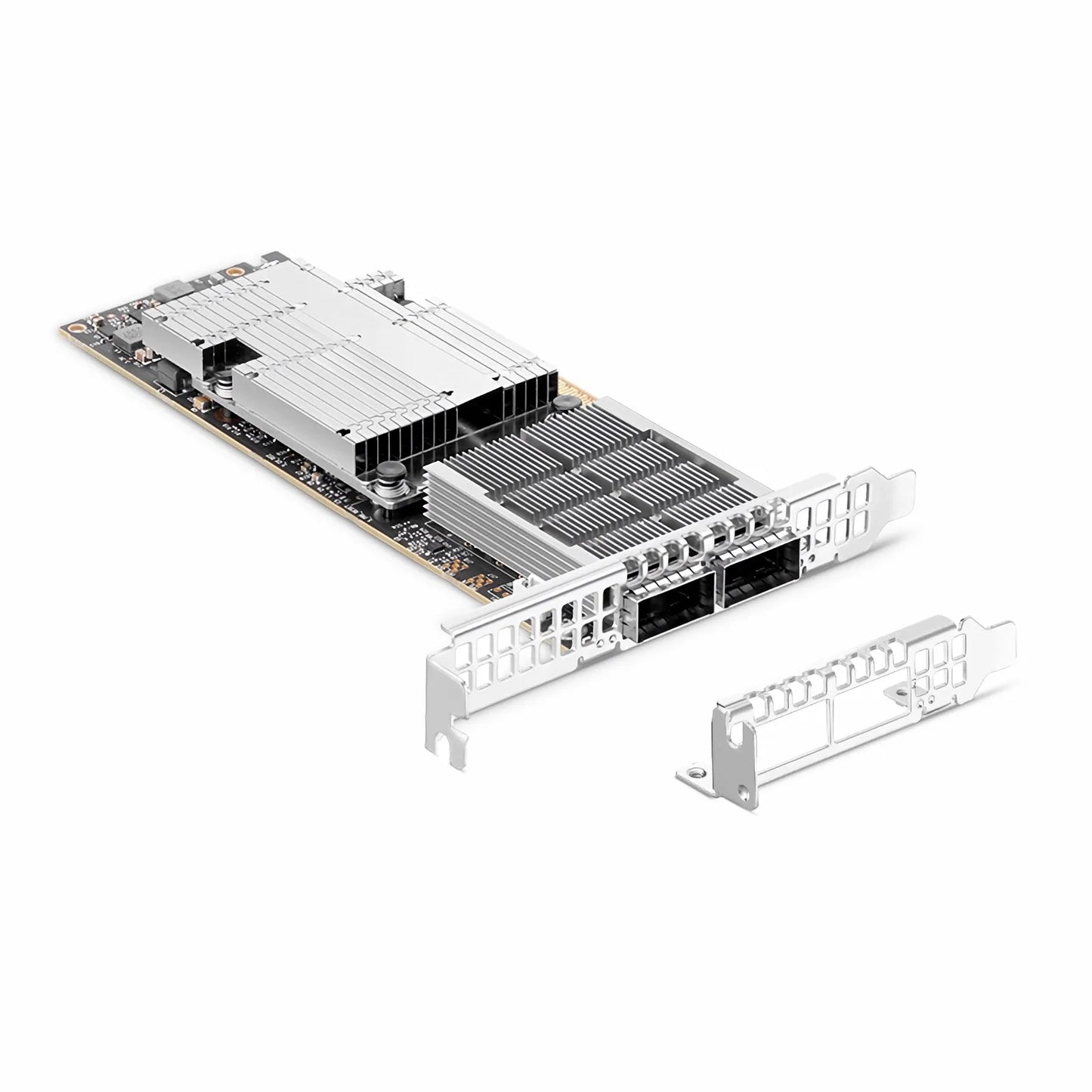 NVIDIA Mellanox MCX755106AS-HEAT ConnectX®-7 InfiniBand & Ethernet Adapter Card 200GbE/NDR200, Dual-Port QSFP112, PCIe 5.0 x16, with x16 PCIe Extension Option, Secure Boot, Tall&Short Bracket