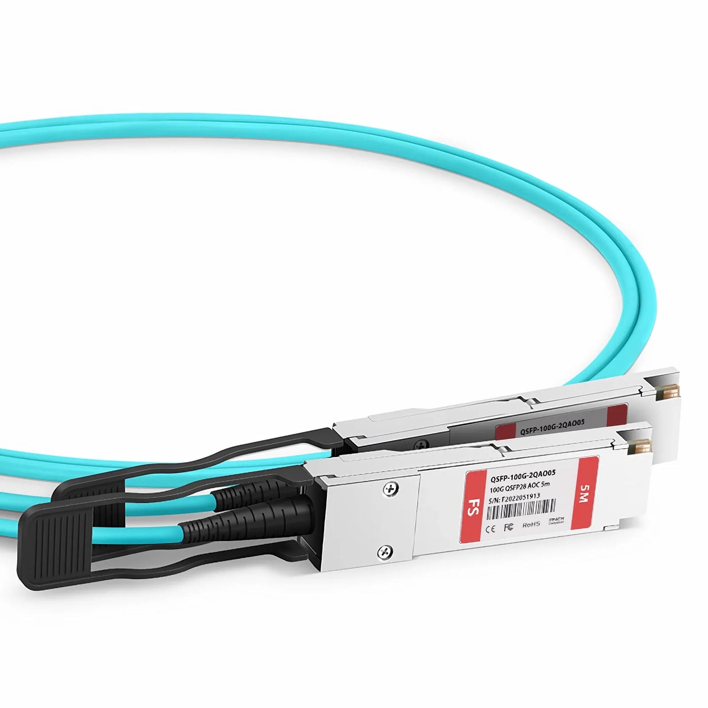 5m (16ft) Cisco Compatible 100G QSFP28 4 x 25G NRZ to 2 x 50G QSFP28 2 x 25G NRZ Active Optical Breakout Cable