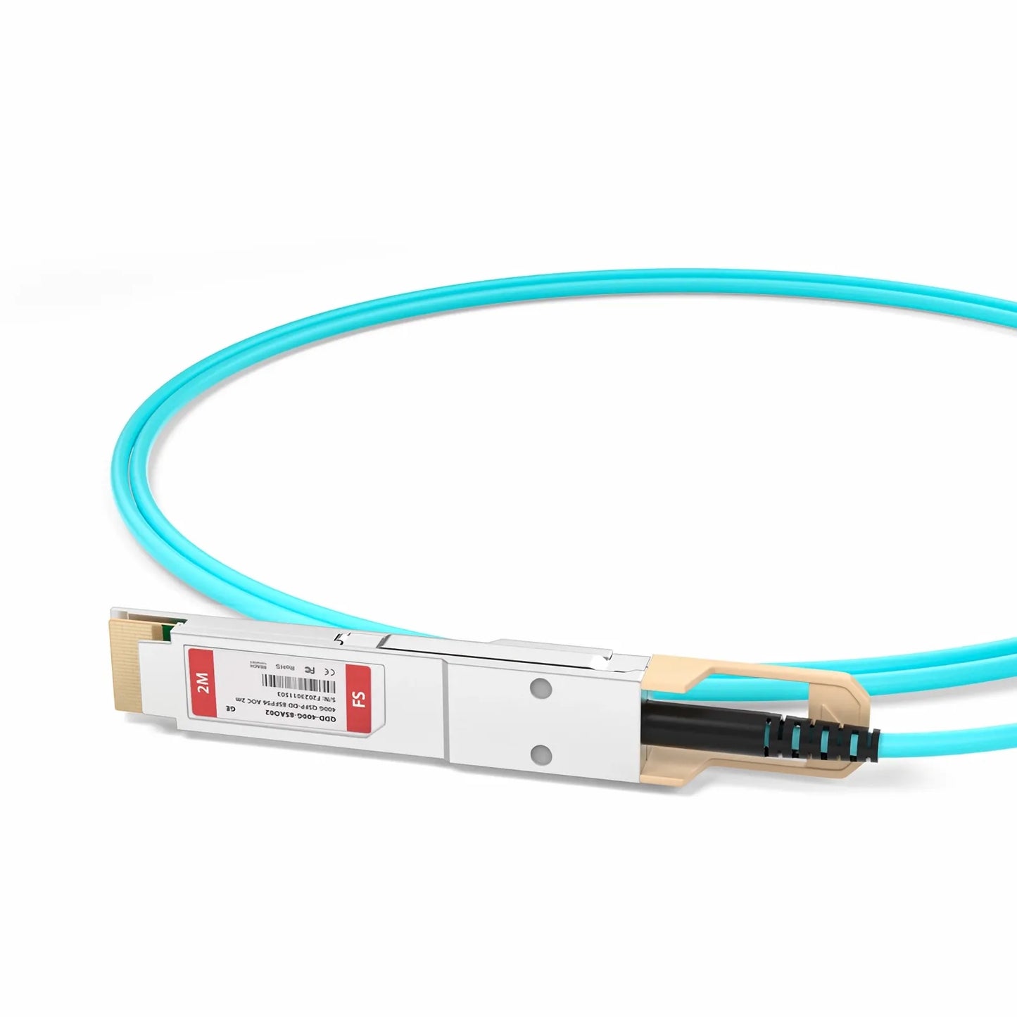 2m (7ft) Generic Compatible 400G QSFP-DD 8 x 50G PAM4 to 8 x 50G SFP56 25G NRZ Active Optical Breakout Cable