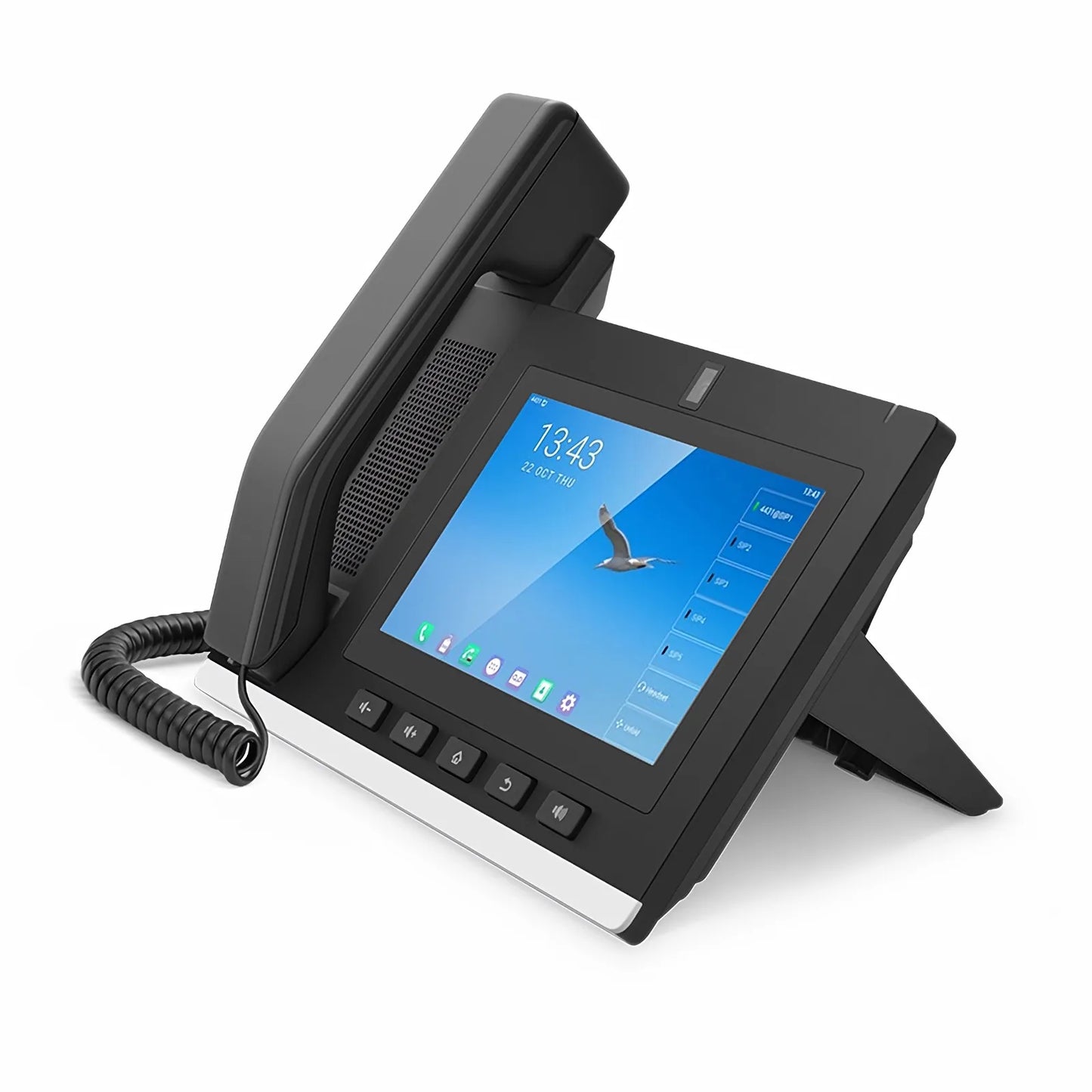 FIP-7320, Advanced VoIP Phone with 1080p Camera and 7-Inch Color LCD Touch Screen, 20 SIP Accounts, Dual-Port Gigabit Ethernet, PoE Support