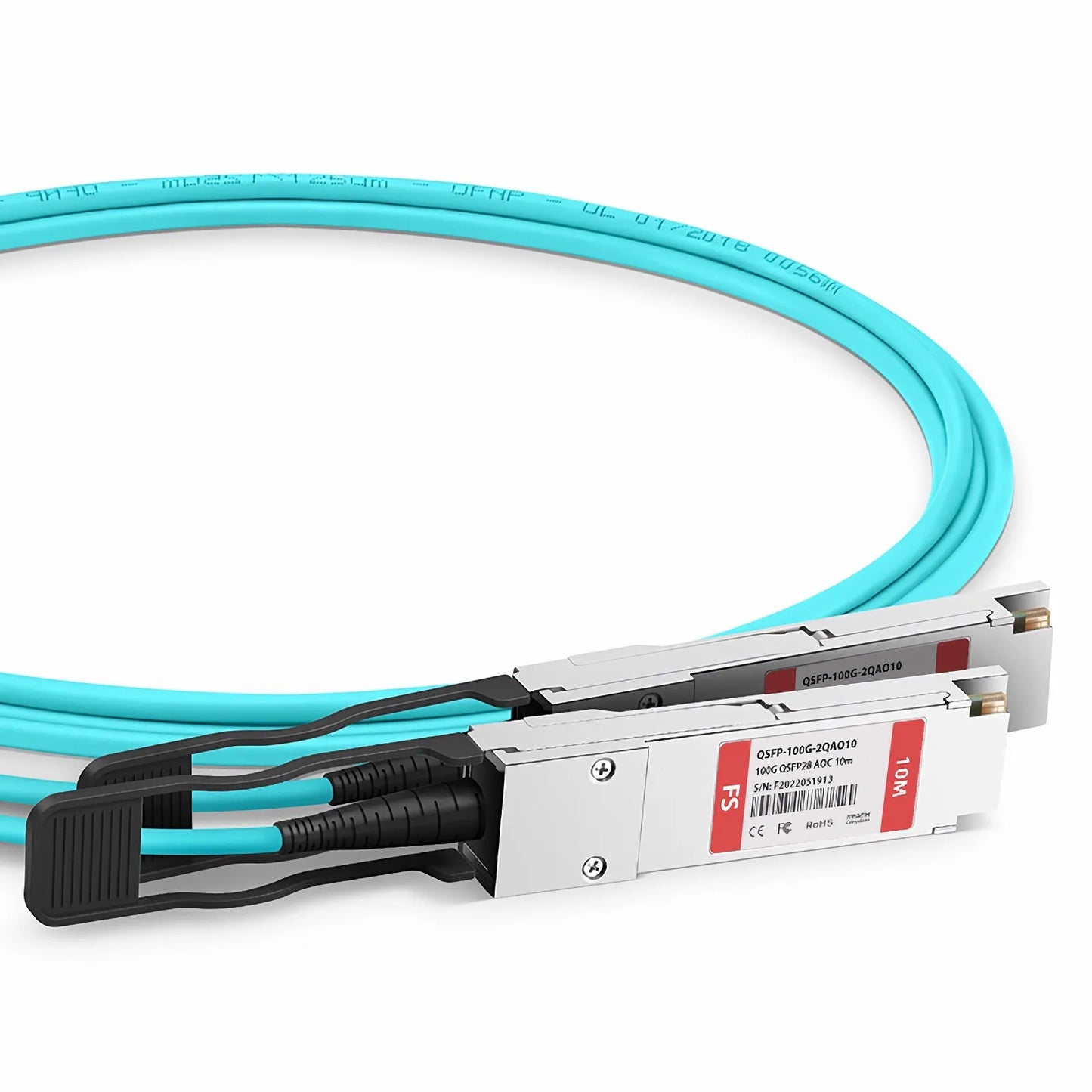 10m (33ft) Cisco Compatible 100G QSFP28 4 x 25G NRZ to 2 x 50G QSFP28 2 x 25G NRZ Active Optical Breakout Cable
