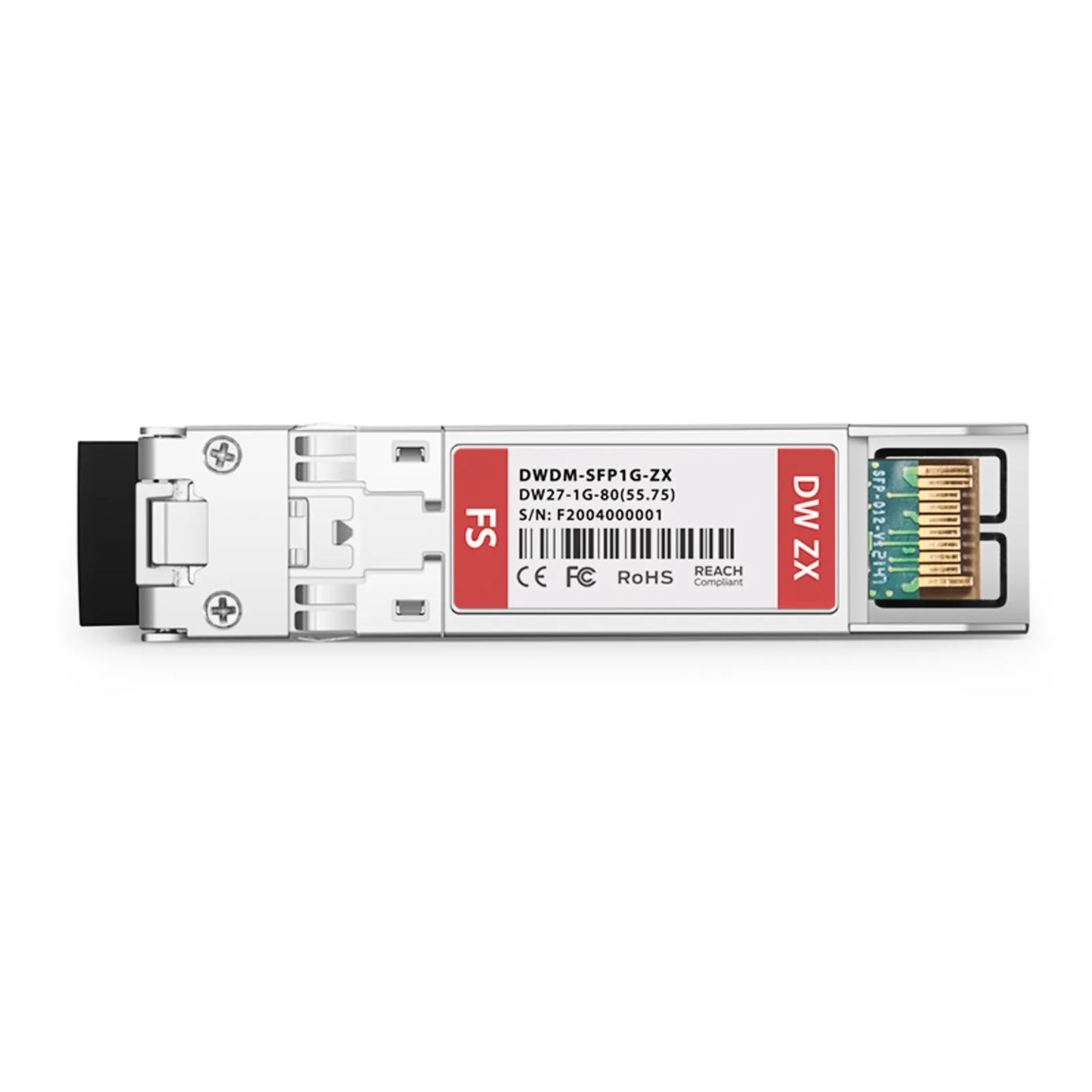Cisco C27 DWDM-SFP-5575-80 Compatible SFP 1000BASE-DWDM 1555.75nm 100GHz 80km DOM Duplex LC/UPC SMF Optical Transceiver Module for Transmission
