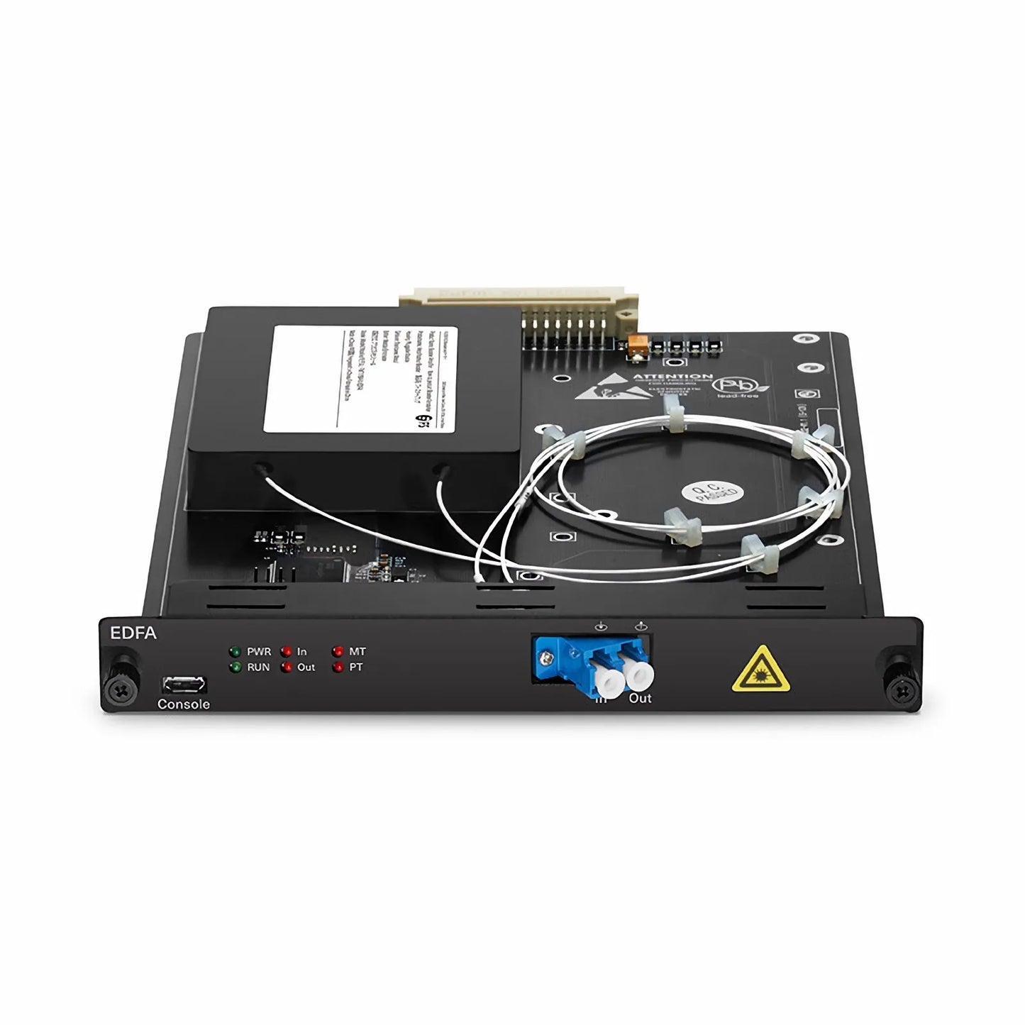 FMT17BA-51EDFA, 17dB Gain Extended C-band DWDM EDFA Booster Amplifier for FMT Managed Chassis, 20dBm Output