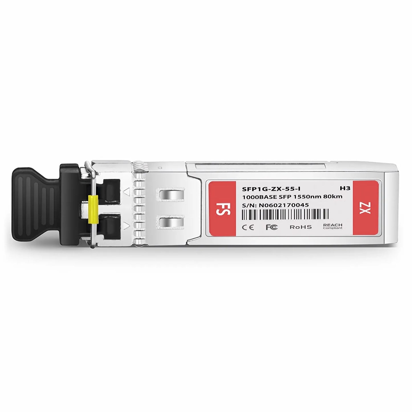 H3C Compatible 1000BASE-ZX SFP 1550nm 80km DOM Duplex LC/UPC SMF Optical Transceiver Module (Industrial)