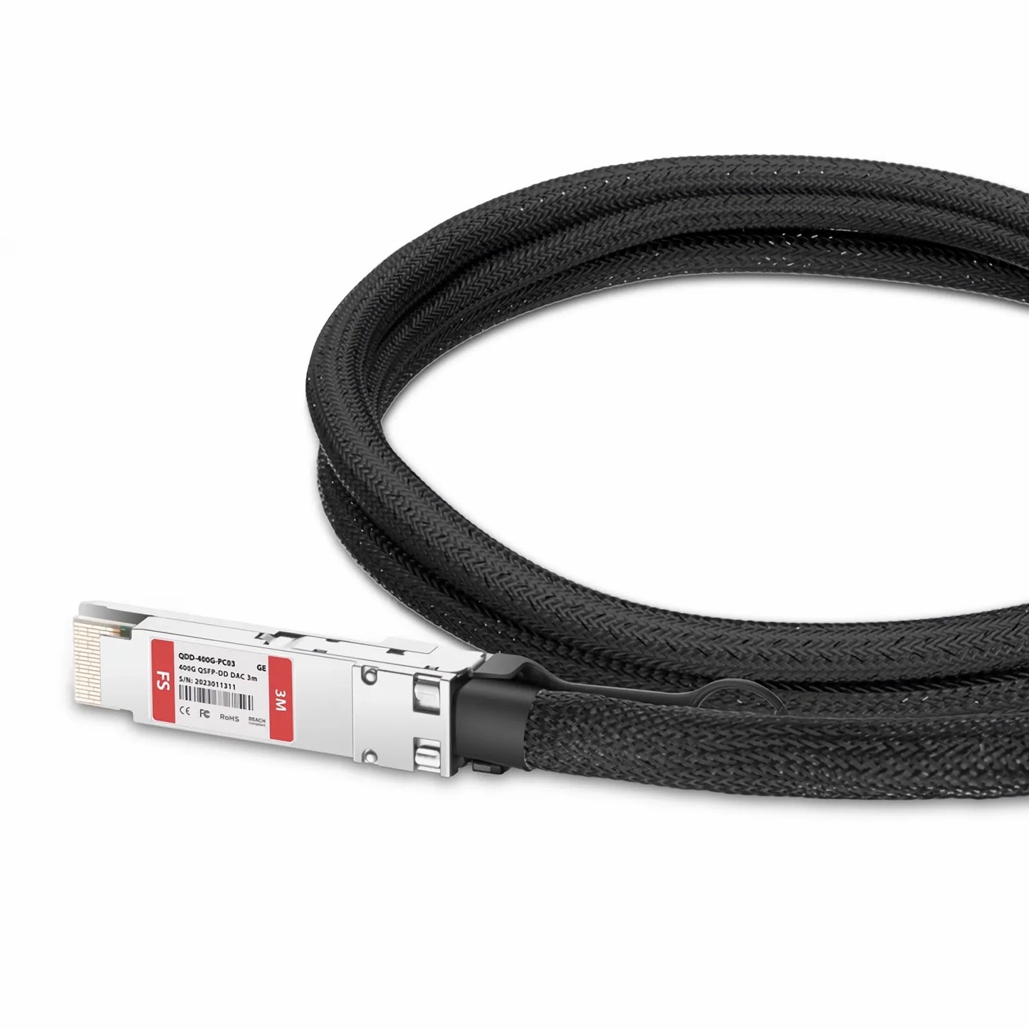 3m (10ft) Generic Compatible 400G QSFP-DD 8 x 50G PAM4 Passive Direct Attach Copper Twinax Cable