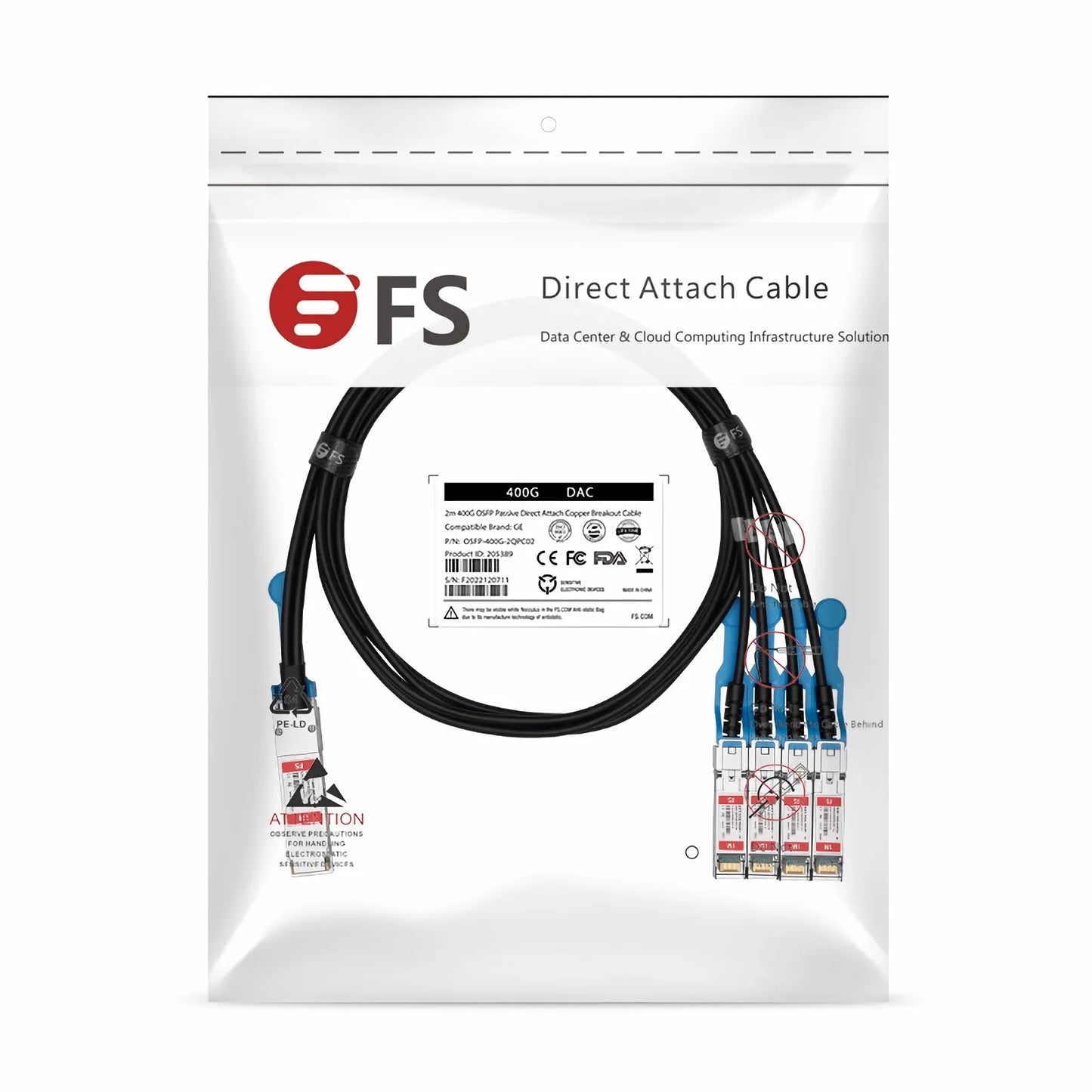 1m (3ft) Juniper Networks Compatible 100G QSFP28 4 x 25G NRZ to 4 x 25G SFP28 NRZ Active Direct Attach Copper Breakout Cable