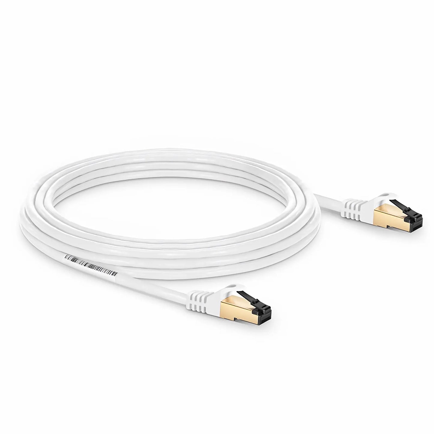 25ft (7.6m) Cat8 28AWG Snagless Shielded (S/FTP) PVC CM Ethernet Network Patch Cable, Off-White