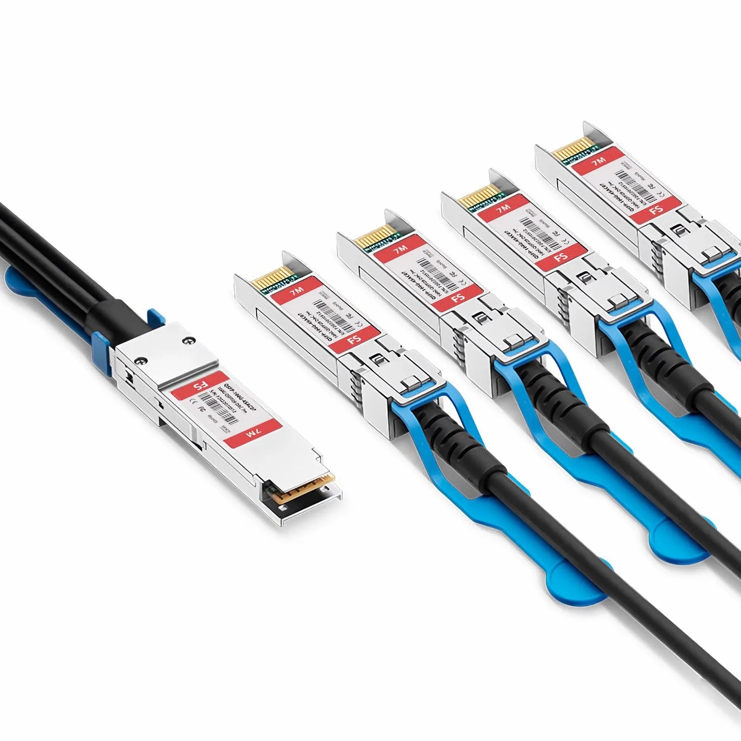 7m (23ft) Cisco Compatible 100G QSFP28 4 x 25G NRZ to 4 x 25G SFP28 NRZ Active Direct Attach Copper Breakout Cable